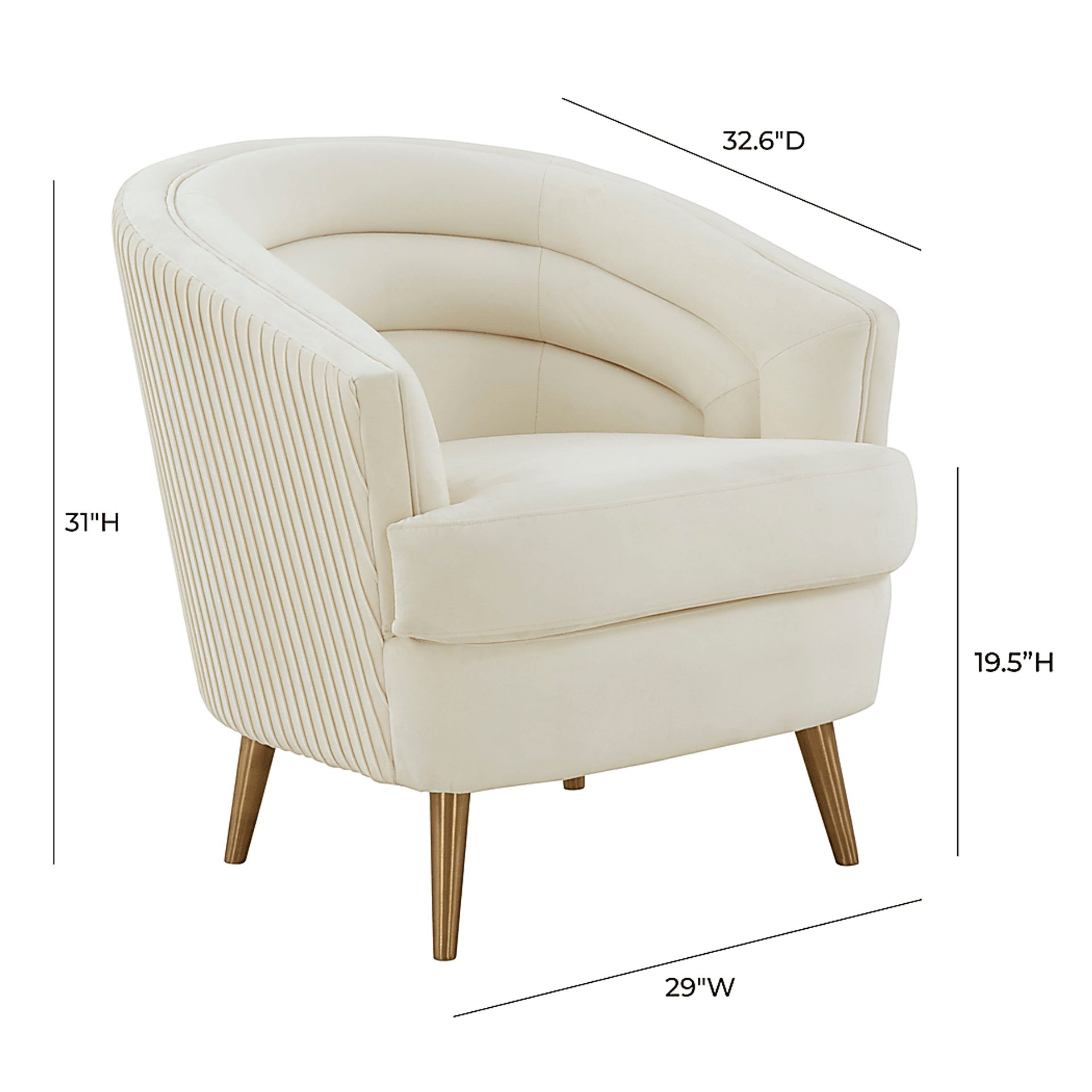Pelanconi Cream Accent Chair - Image 7