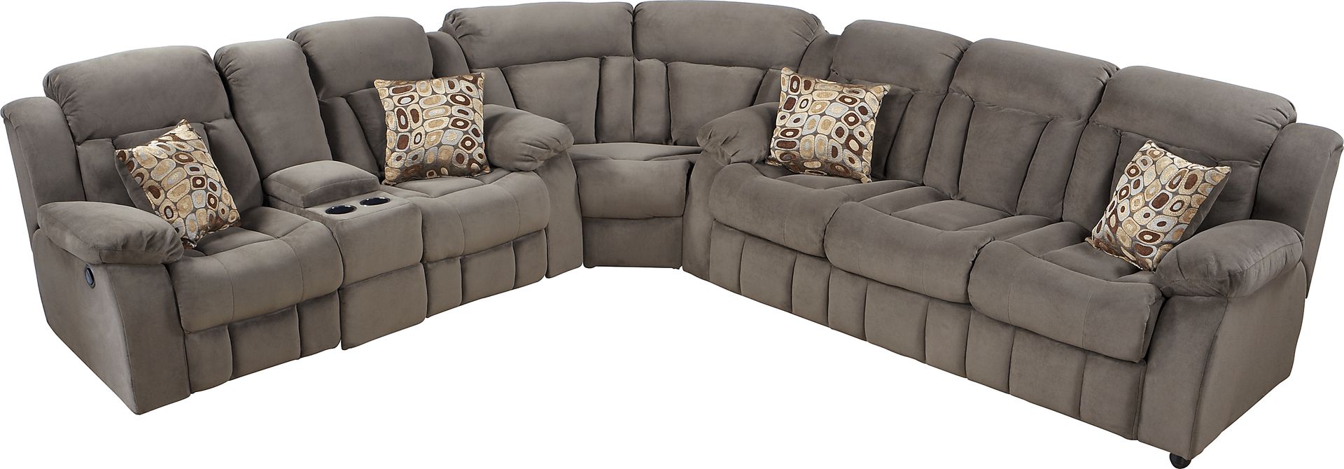 Pelham Brown 3 Pc Sectional - Image 1