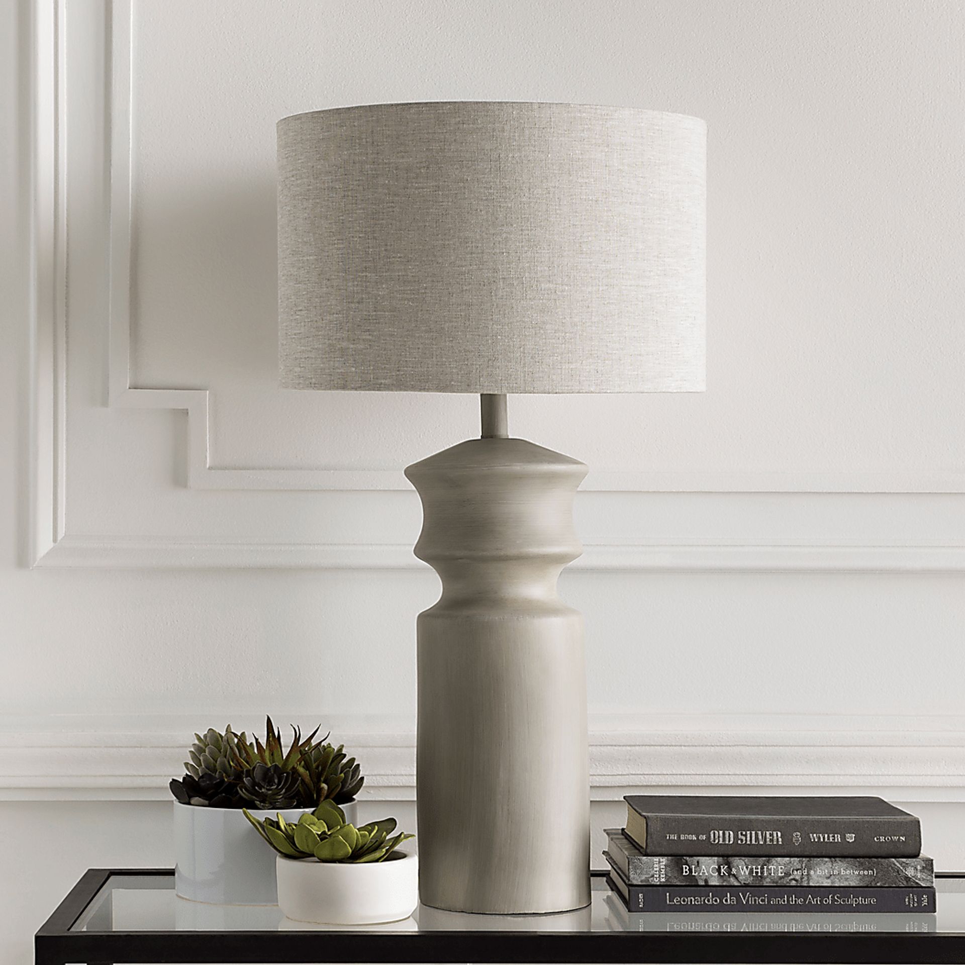 Pelham Island Gray Lamp - Image 6