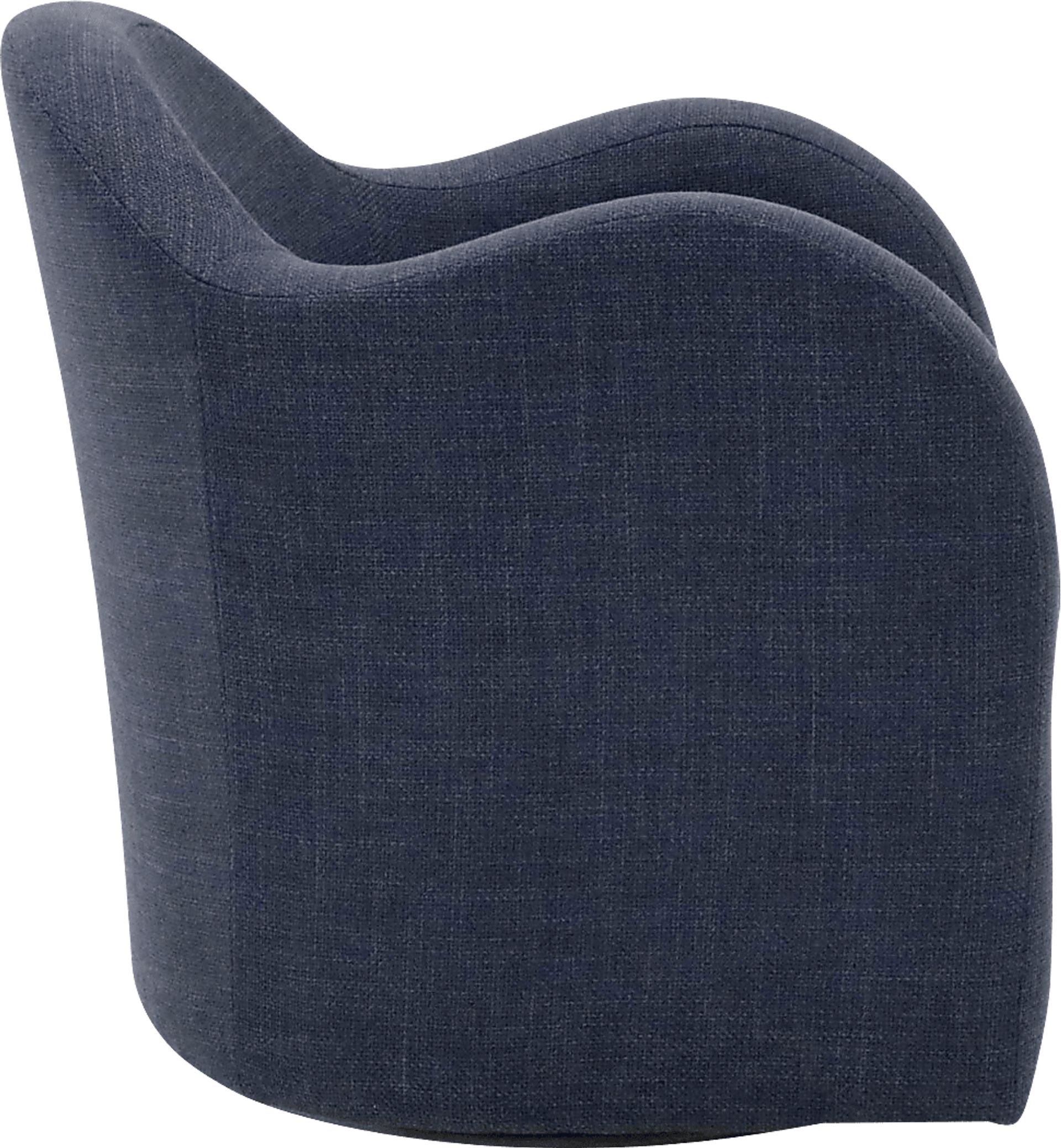 Peliel Navy Swivel Accent Chair - Image 3