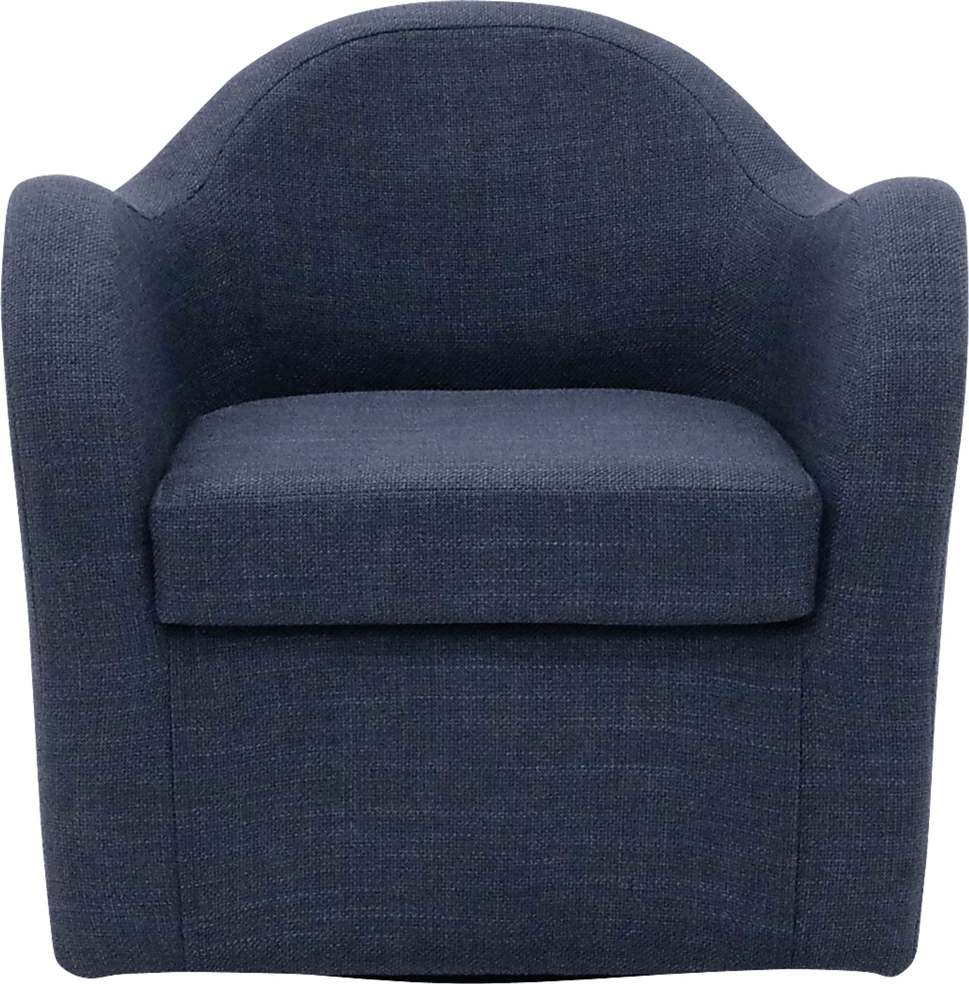 Peliel Navy Swivel Accent Chair - Image 1