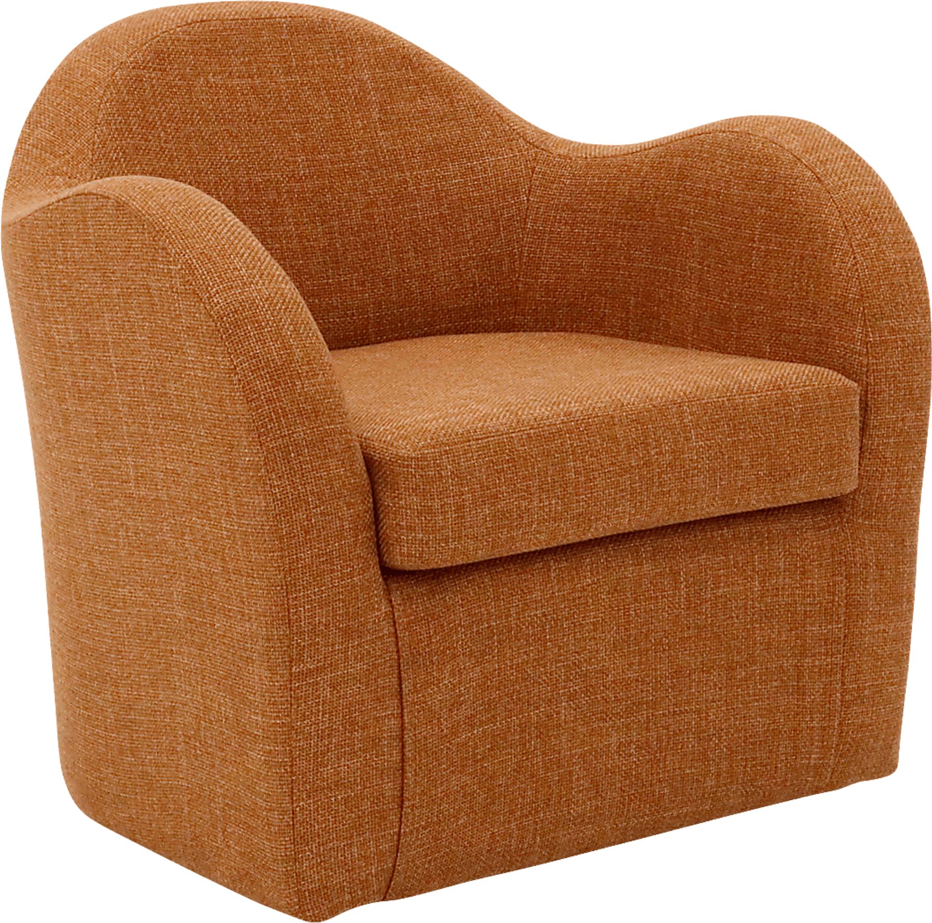 Peliel Orange Swivel Accent Chair - Image 3