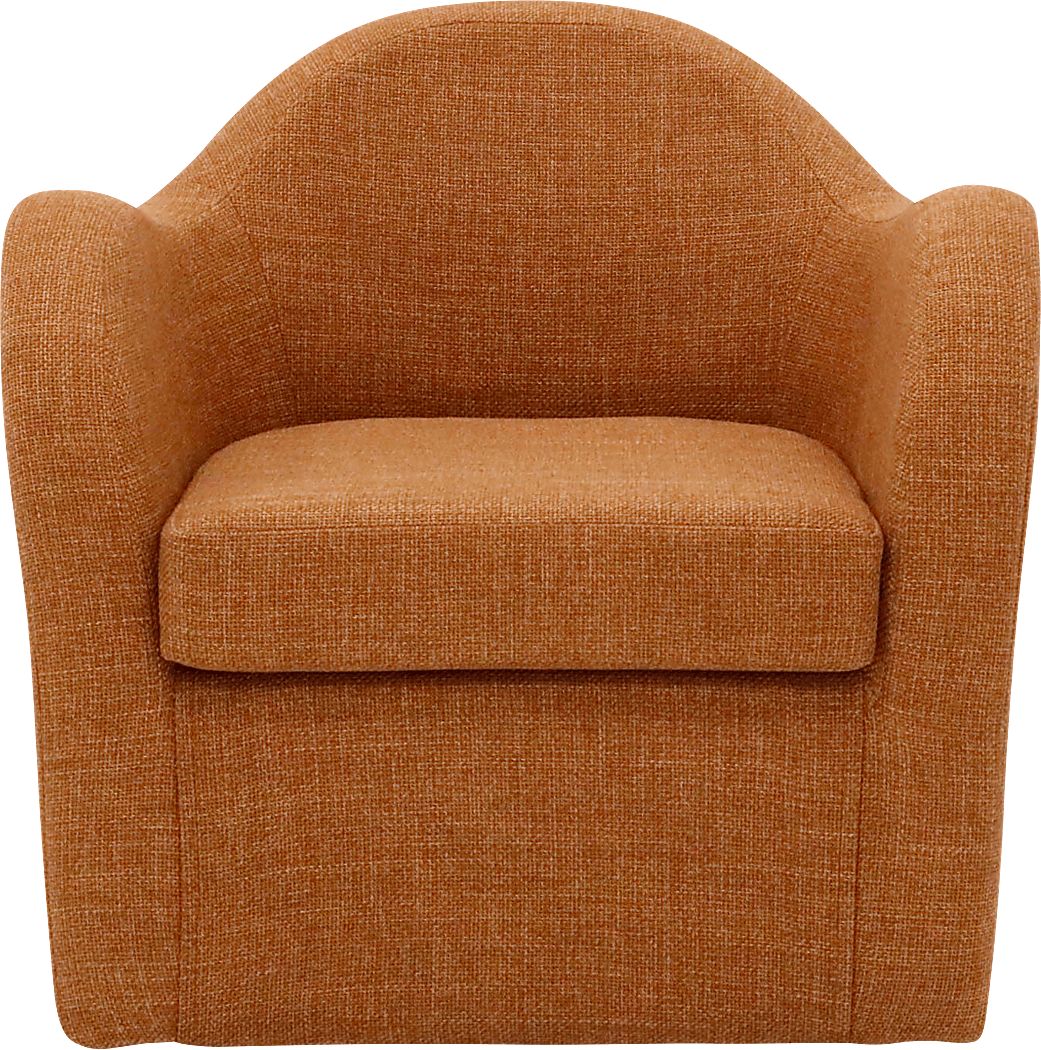 Peliel Orange Swivel Accent Chair