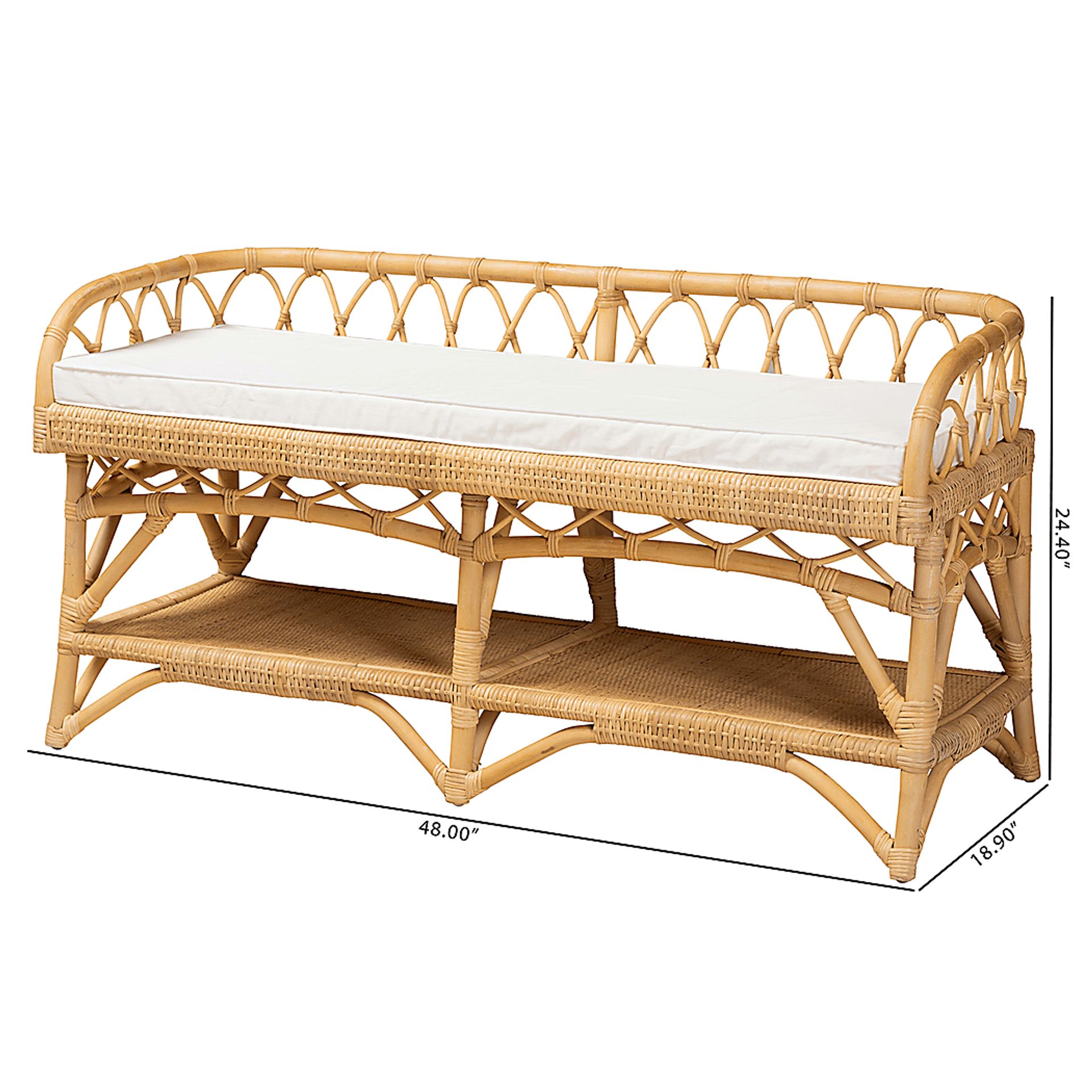 Pelletier Natural Accent Bench - Image 10