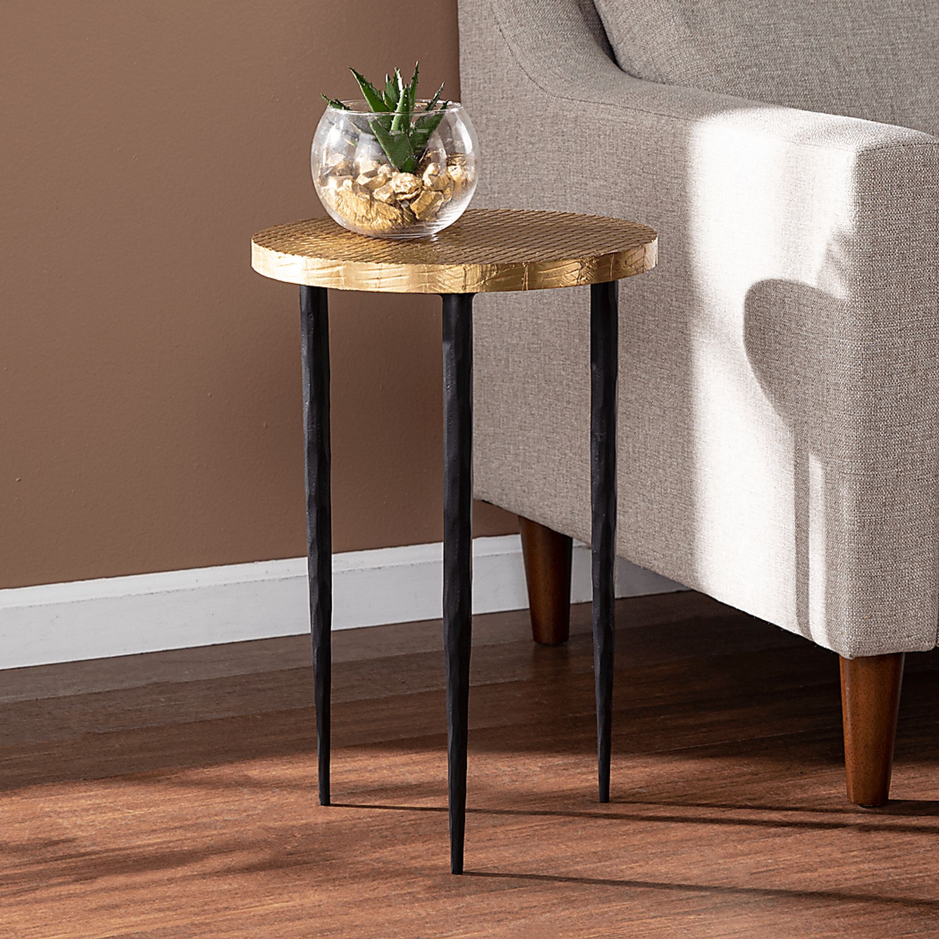 Pellinore Brass End Table - Image 4