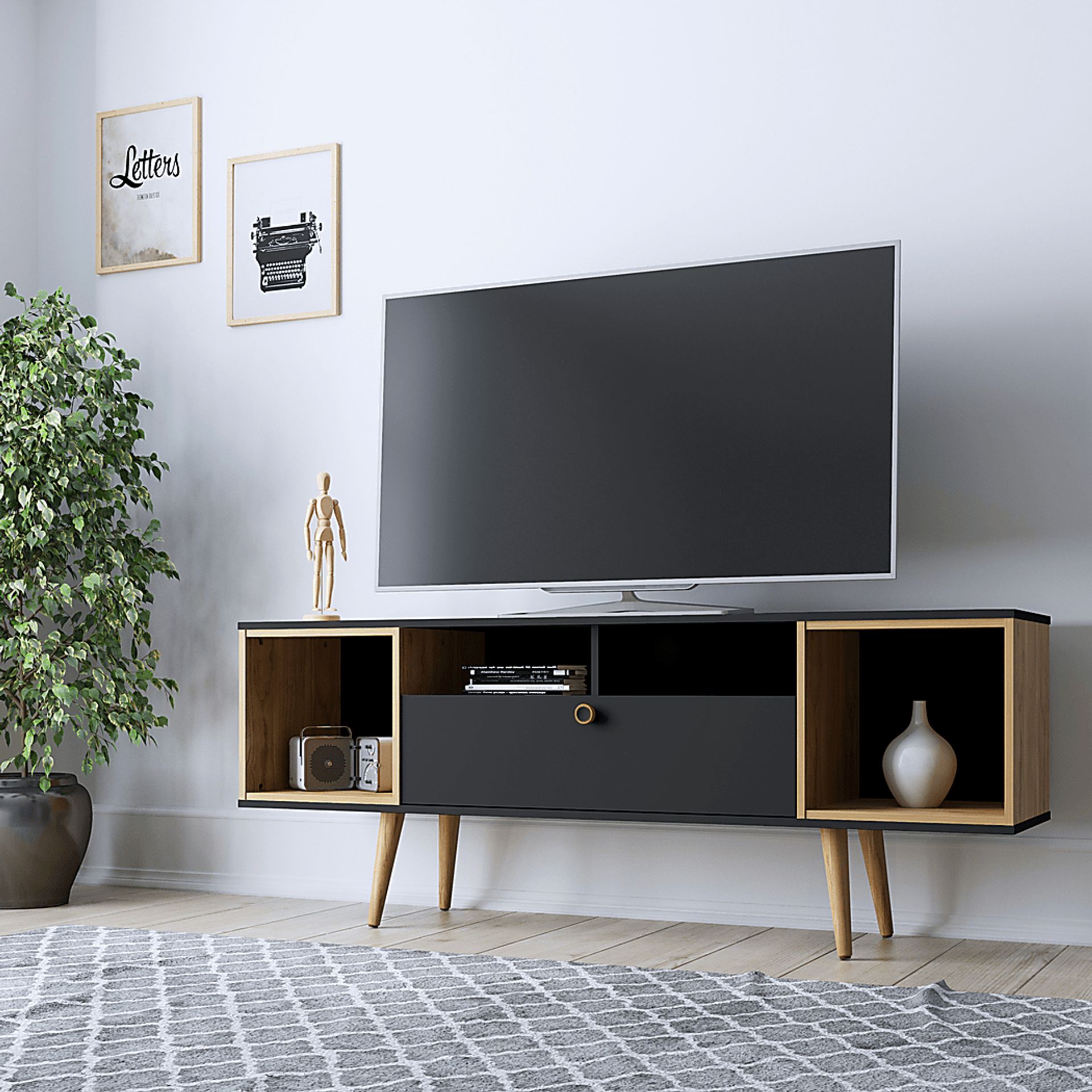 Pelto Black 63 in. Console - Image 7