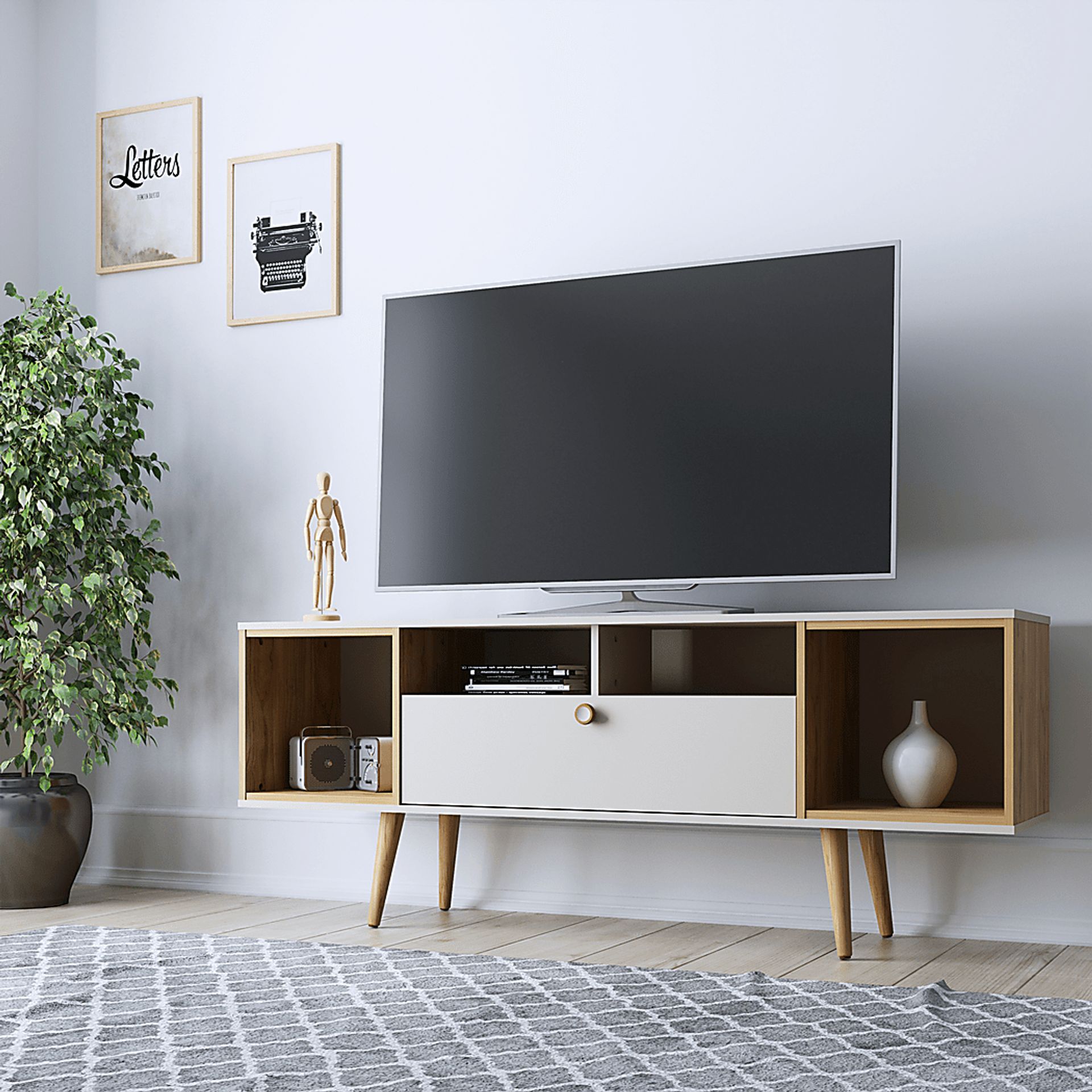 Pelto White 63 in. Console - Image 7