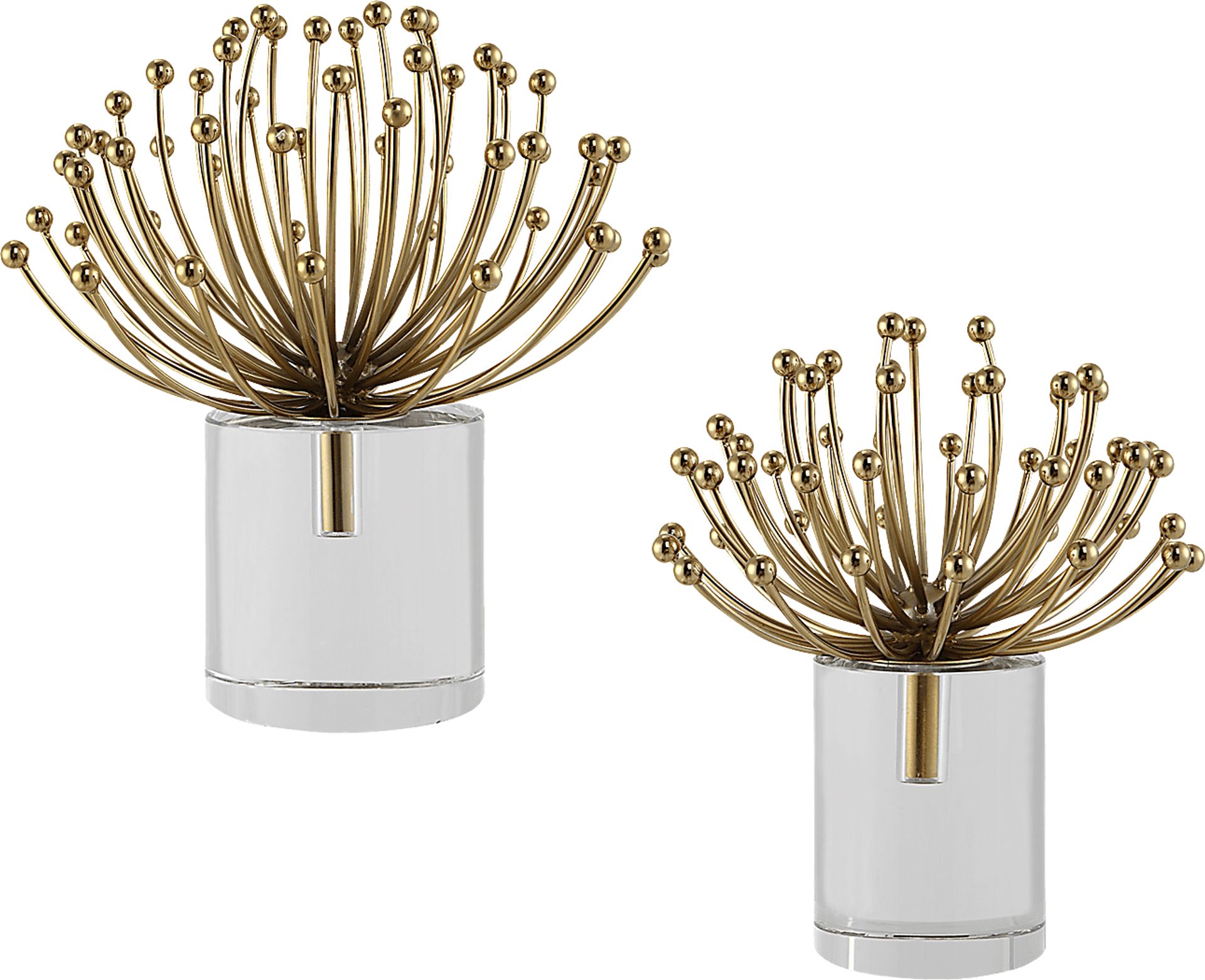 Pembrocke Gold Sculpture, Set of 2 - Image 1
