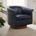 Penasco Leather Swivel Accent Chair