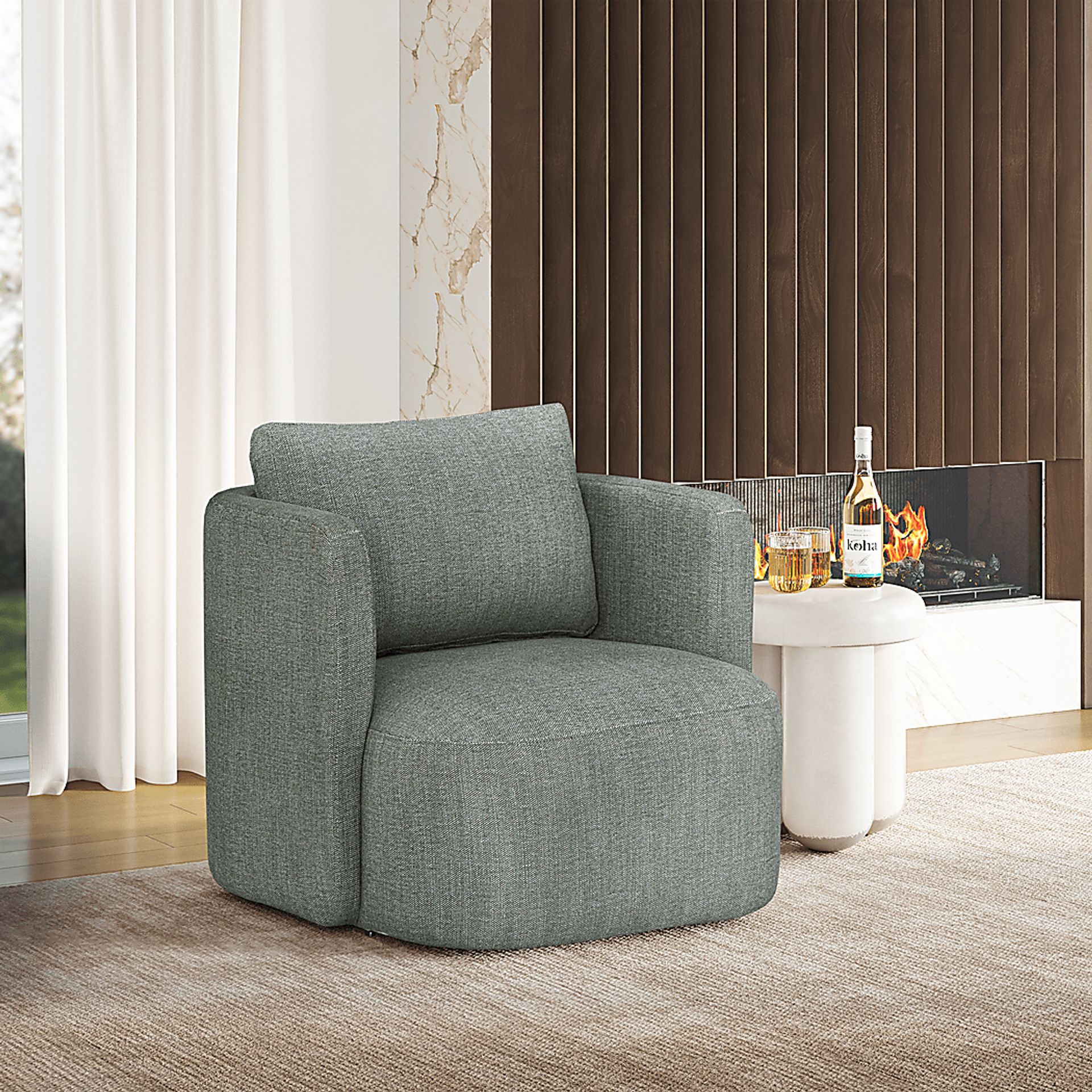 Penelope Green Swivel Chair - Image 3