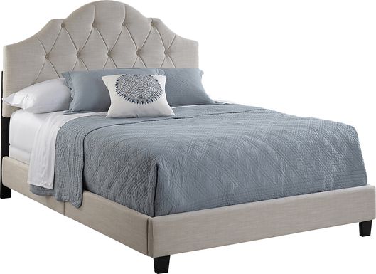 Penina Beige King Upholstered Bed