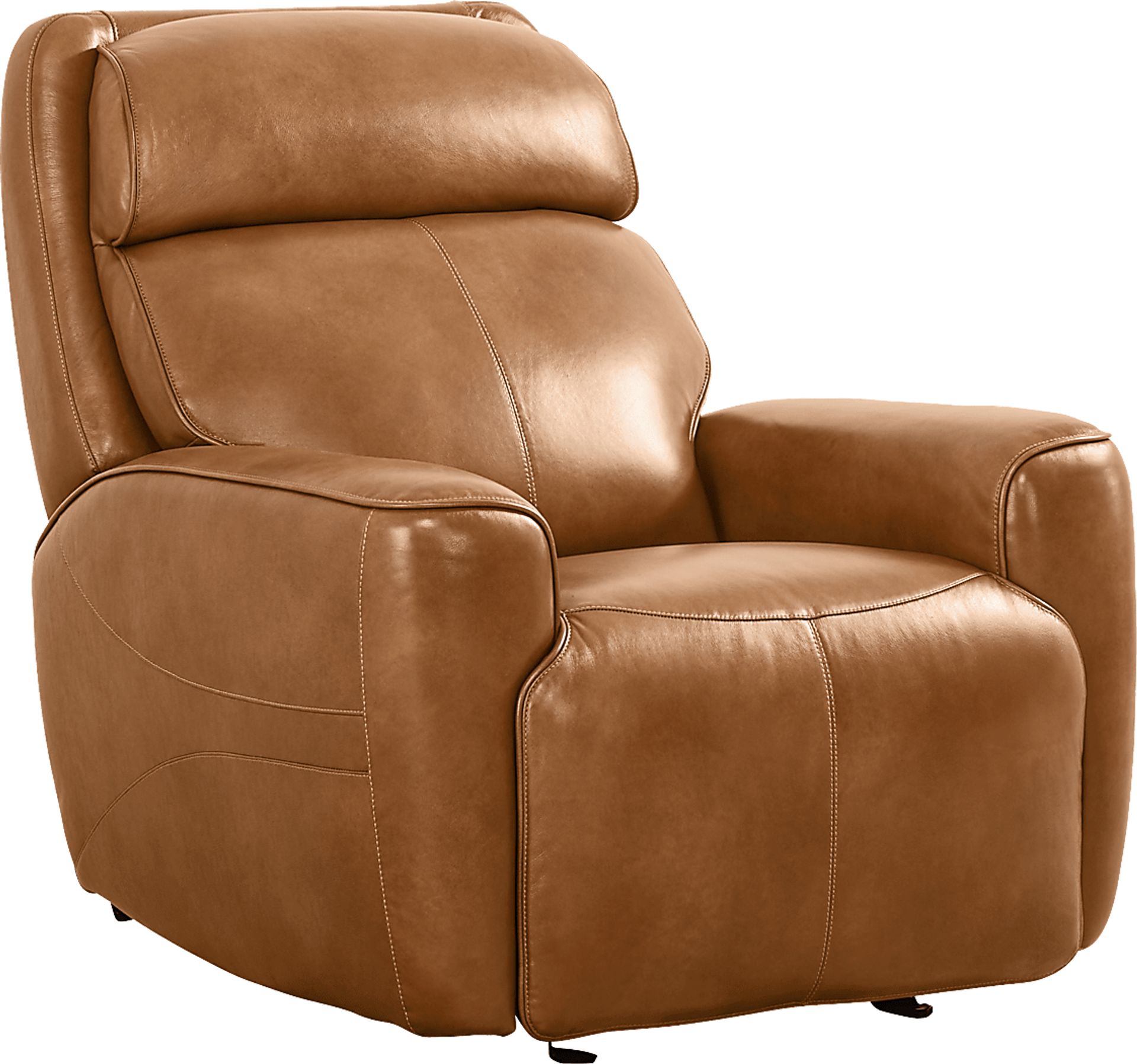 Peninsula Brown Leather Dual Power Glider Recliner - Image 3