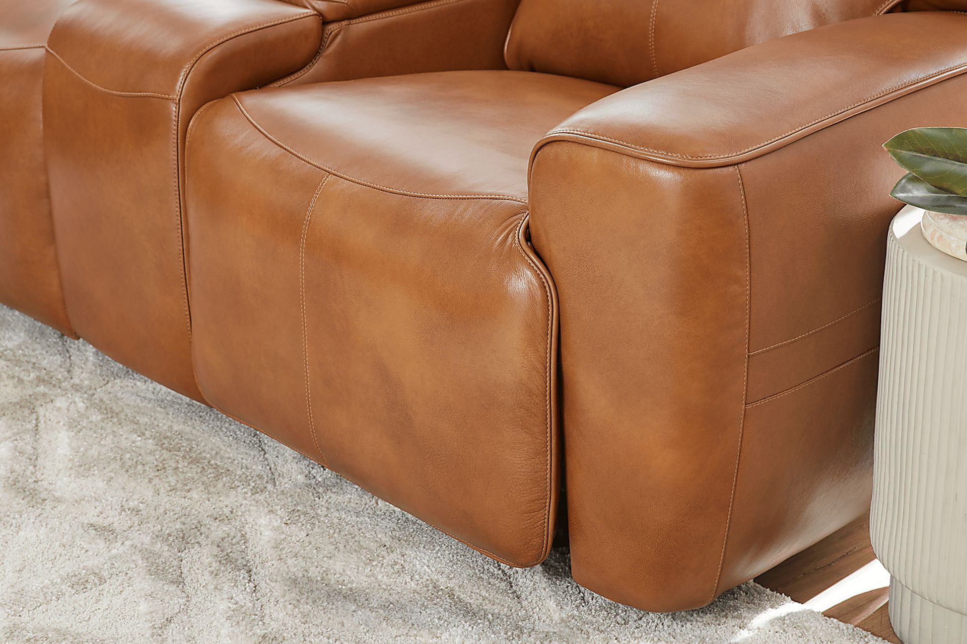 Peninsula Brown Leather 5 Pc Dual Power Reclining Living Room - Image 15