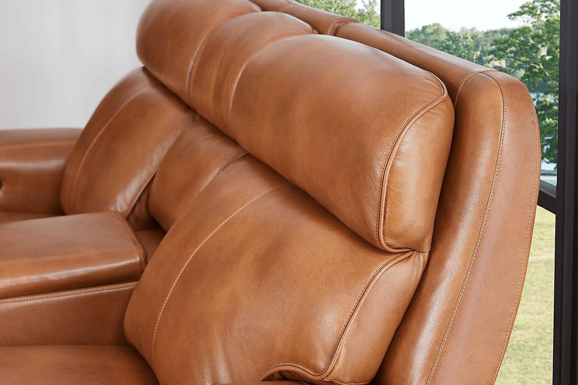 Peninsula Brown Leather 5 Pc Dual Power Reclining Living Room - Image 17