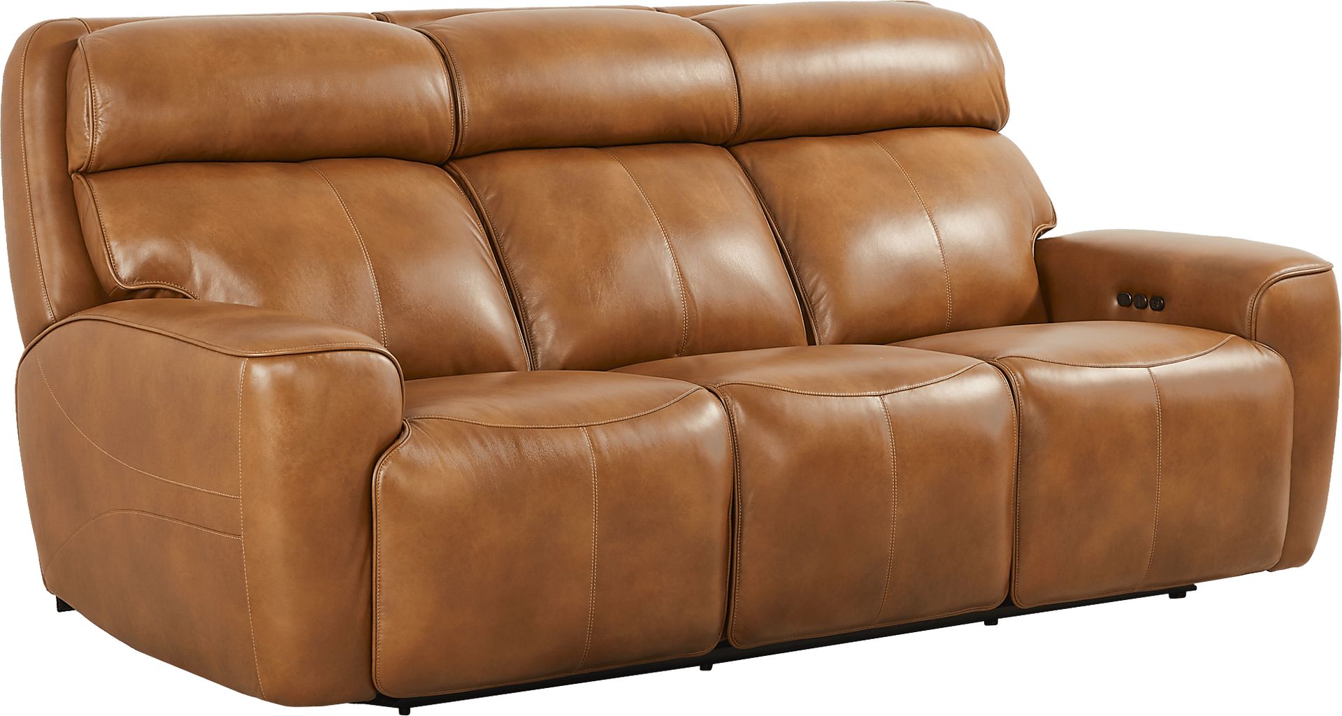 Peninsula Brown Leather 5 Pc Dual Power Reclining Living Room - Image 4
