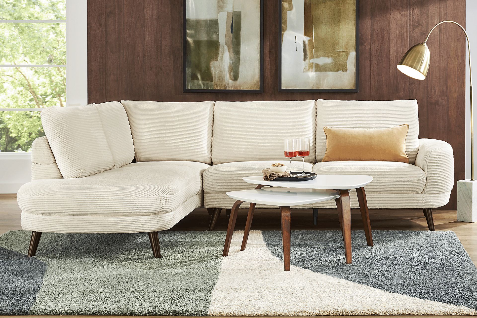 Penn Station Cream 2 Pc Sectional - Image 2