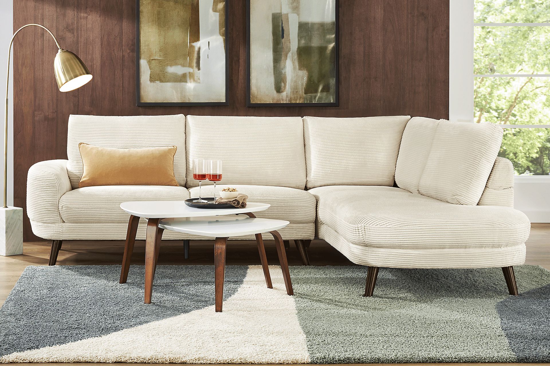 Penn Station Cream 2 Pc Sectional - Image 2