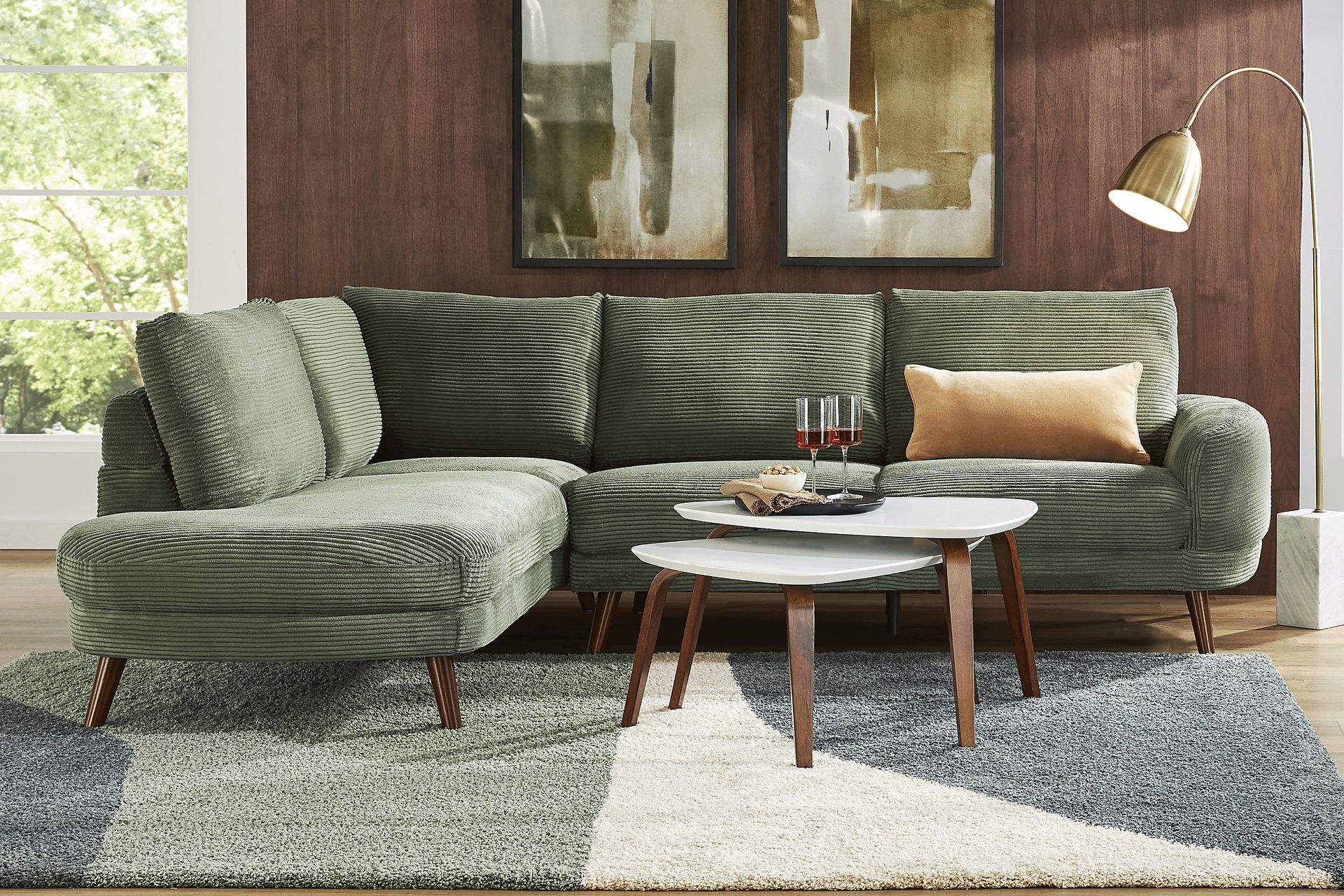 Penn Station Green 2 Pc Sectional - Image 2