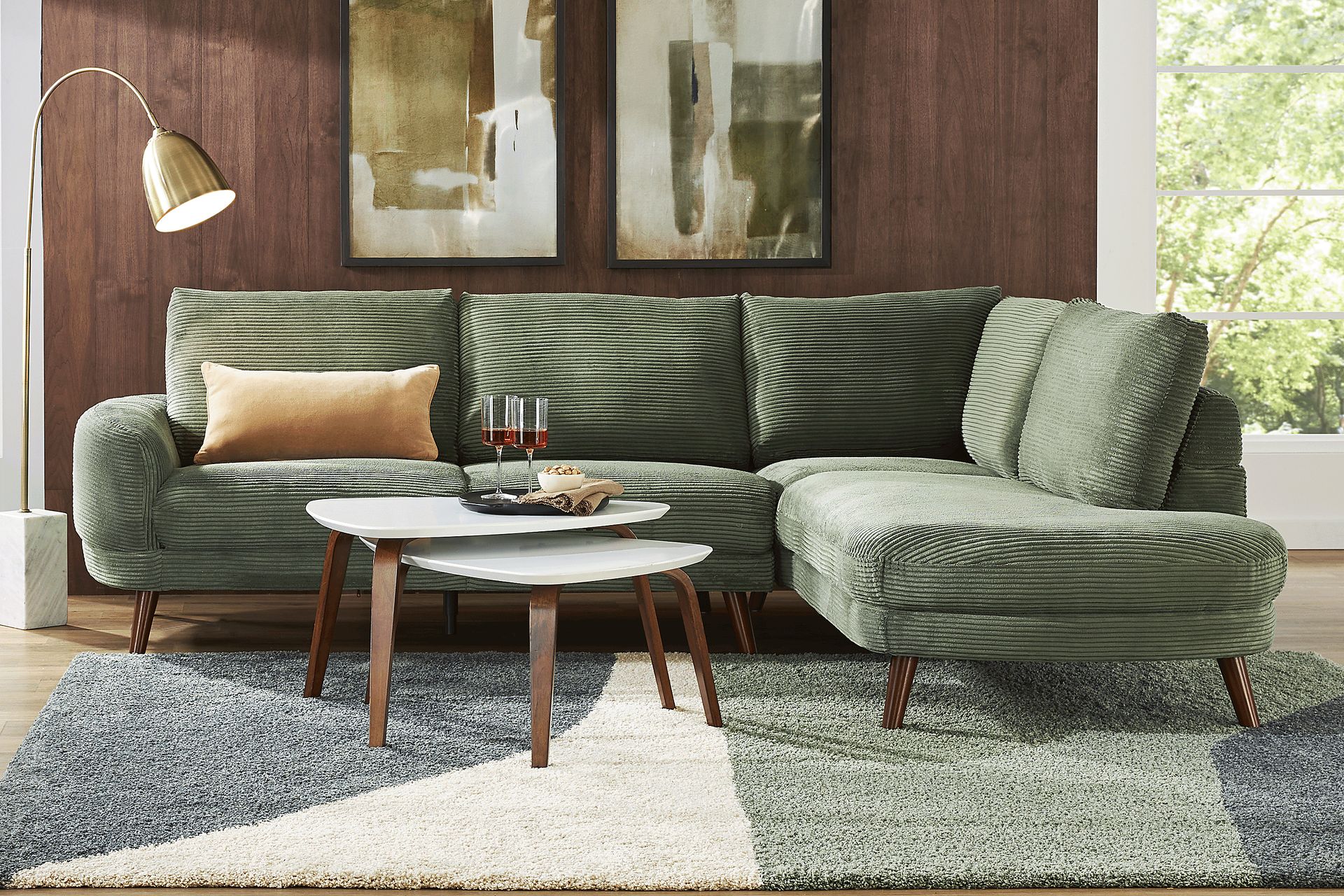 Penn Station Green 2 Pc Sectional - Image 2