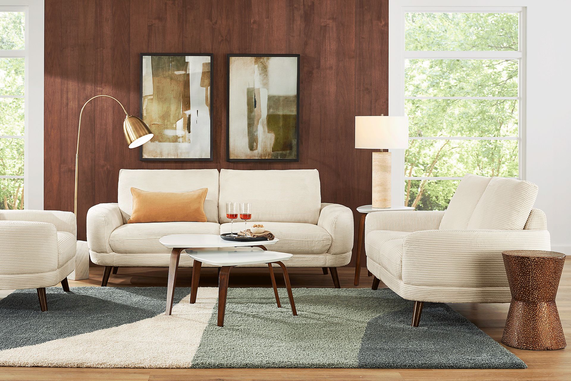 Penn Station Cream 2 Pc Living Room - Image 4