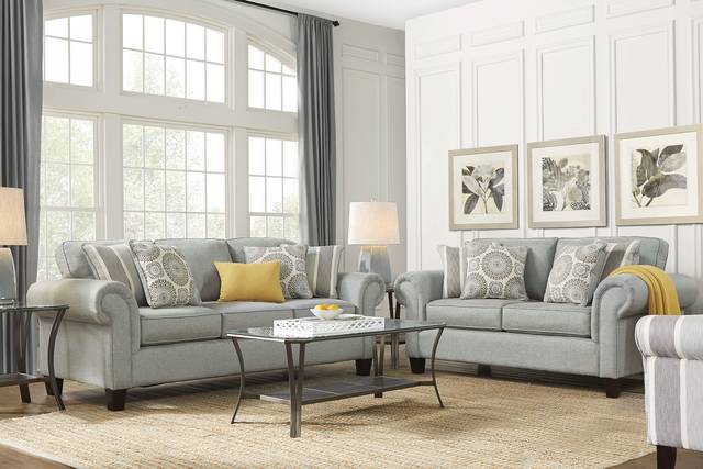 Pennington Blue 8 Pc Living Room - Thumbnail - Image 1