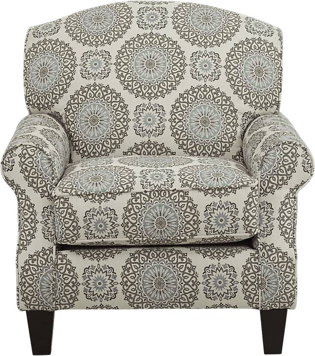 Pennington Blue Medallion Accent Chair - Thumbnail - Image 2