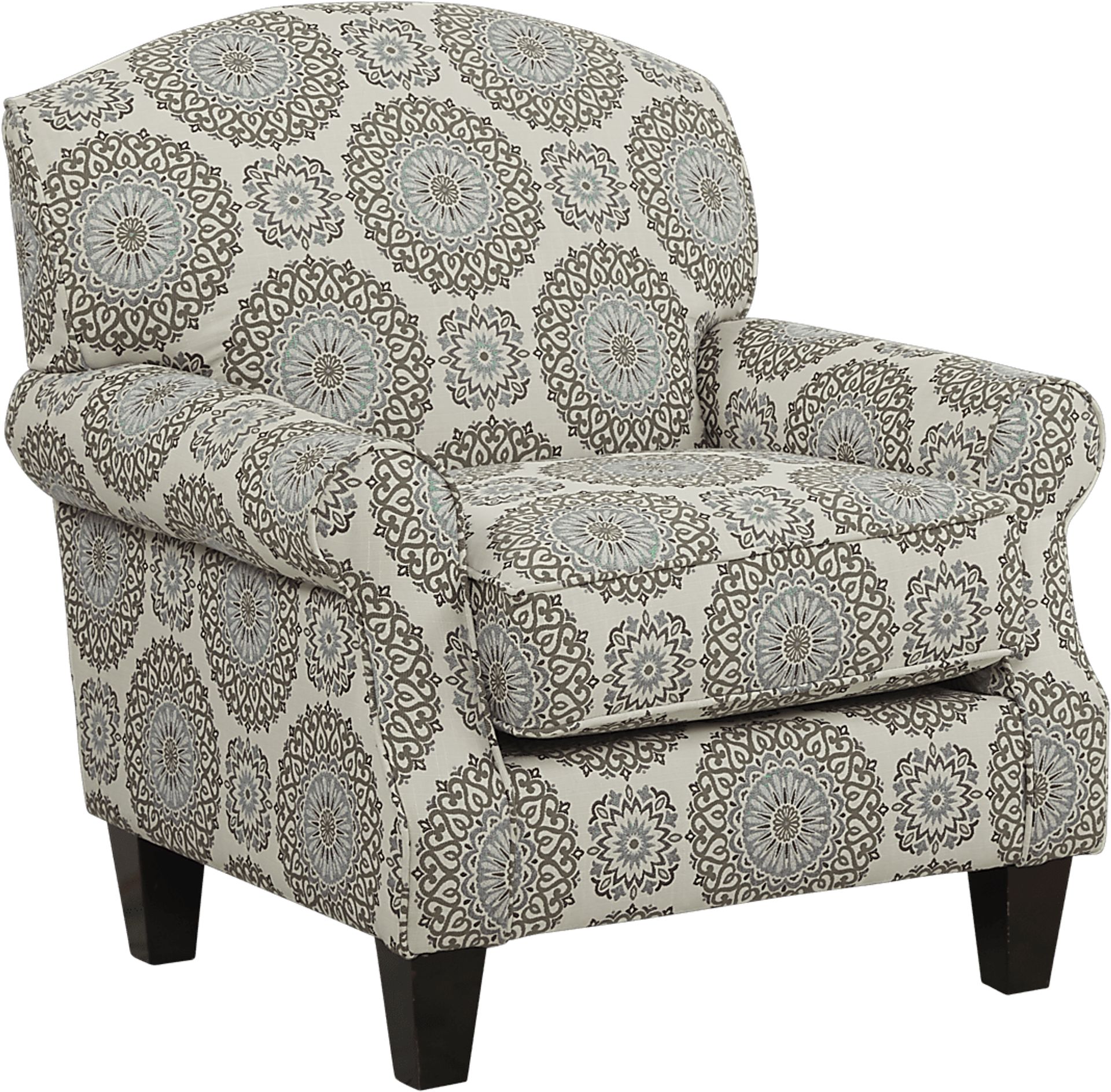 Pennington Blue Medallion Accent Chair - Image 1
