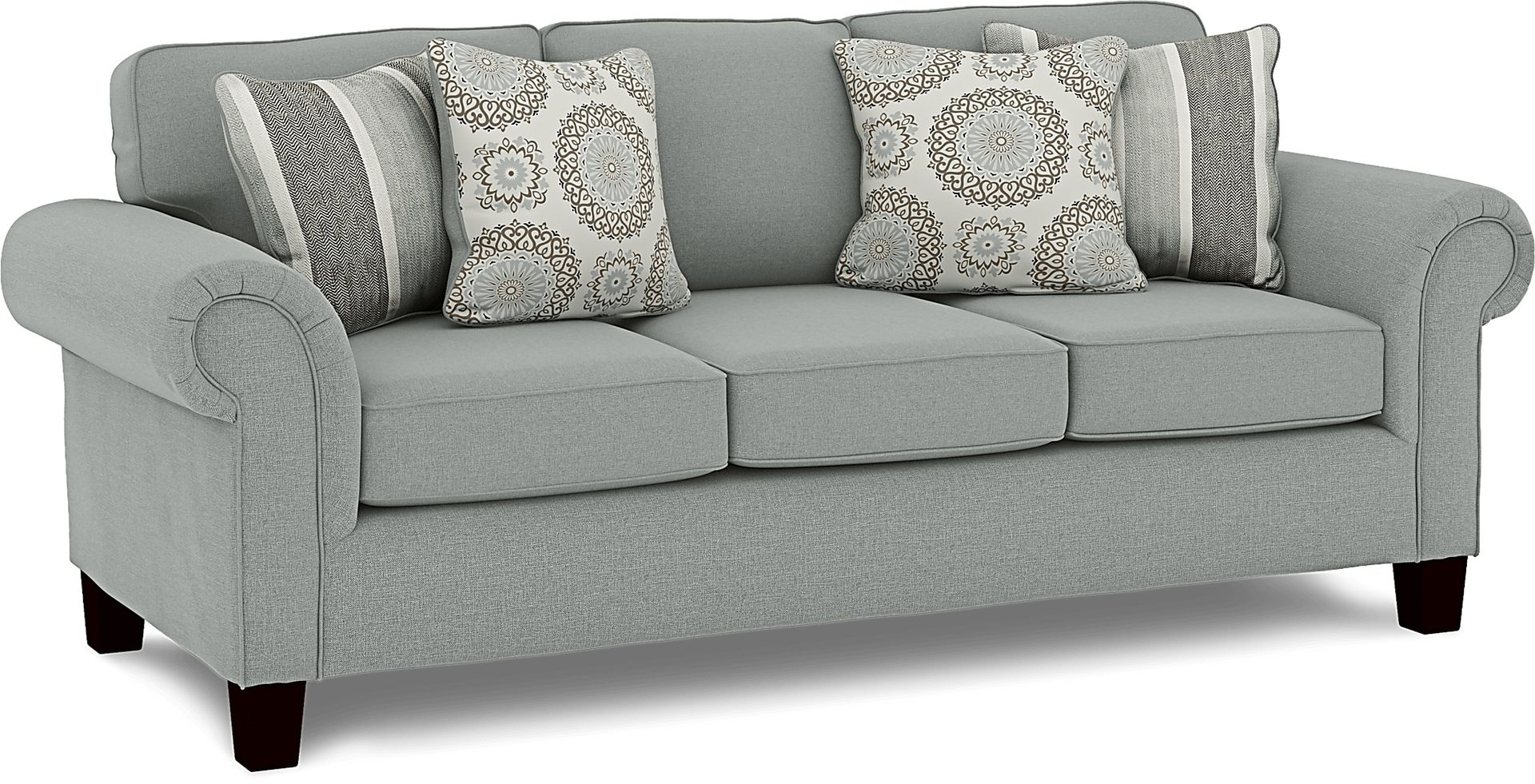 Pennington Blue 7 Pc Living Room with Sleeper Sofa - Image 4