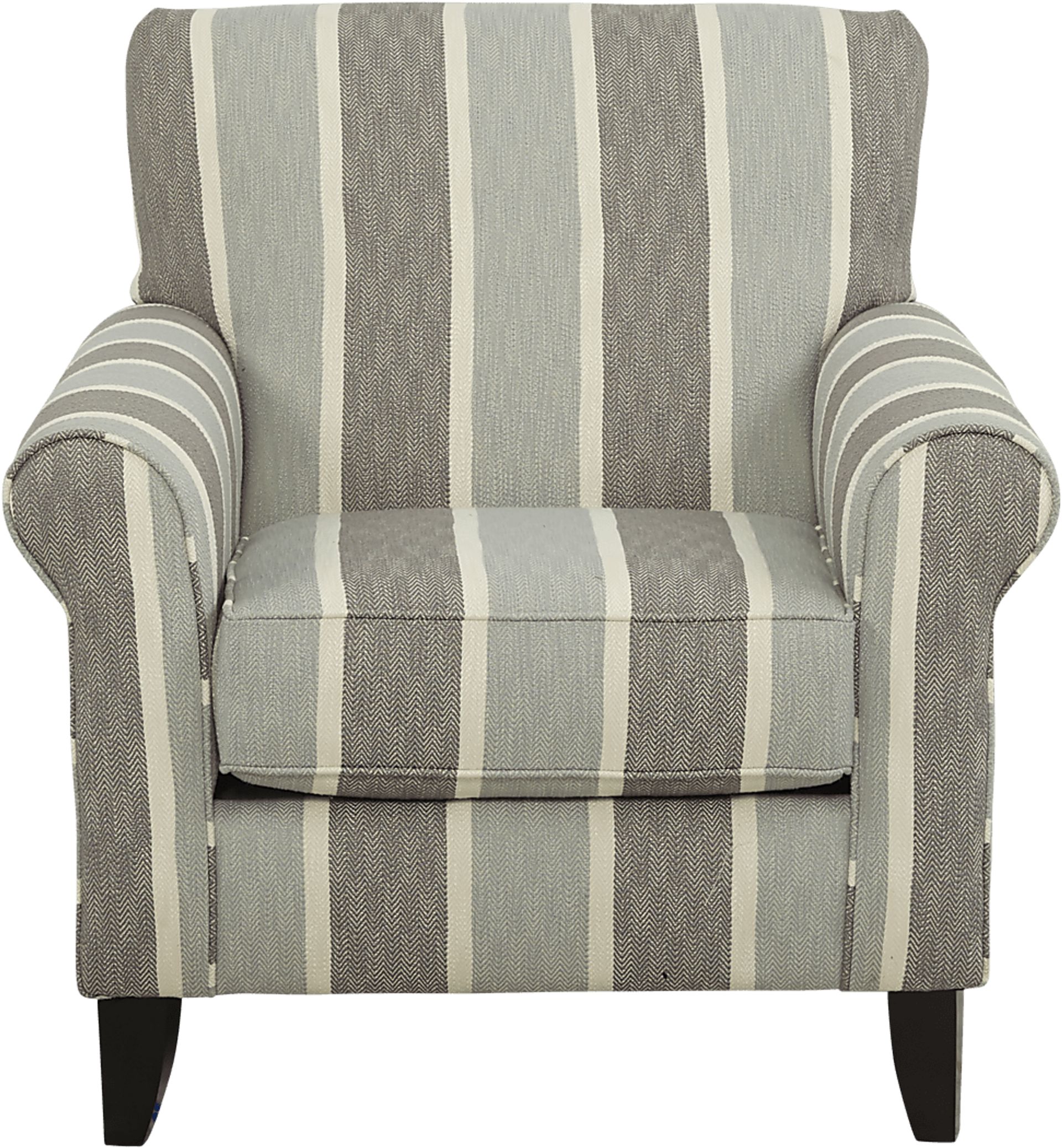 Pennington Blue Striped Accent Chair - Image 2