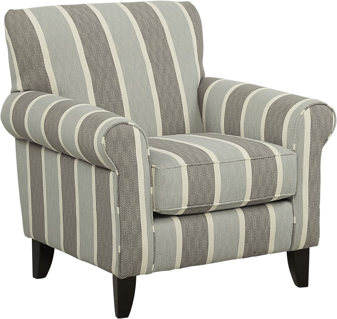 Pennington Blue Striped Accent Chair - Rooms To Go