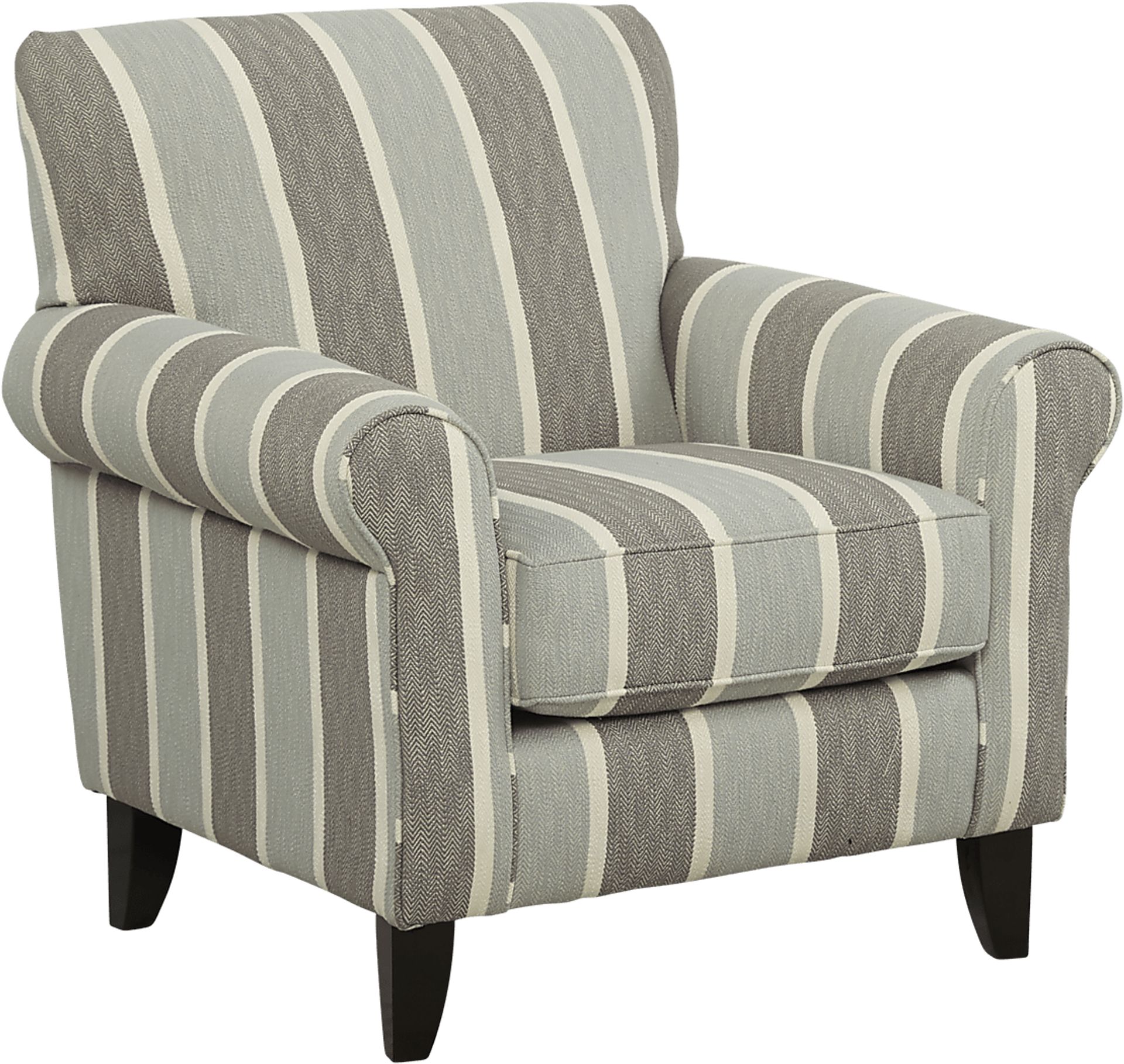 Pennington Blue Striped Accent Chair - Image 1