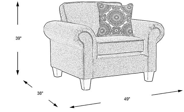 Dimension Image. Please refer to the Dimension Tab on this page for dimension details.
