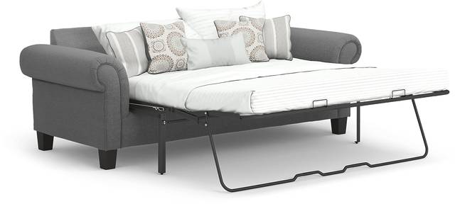 Pennington Gray 7 Pc Living Room with Gel Foam Sleeper Sofa - Thumbnail - Image 3