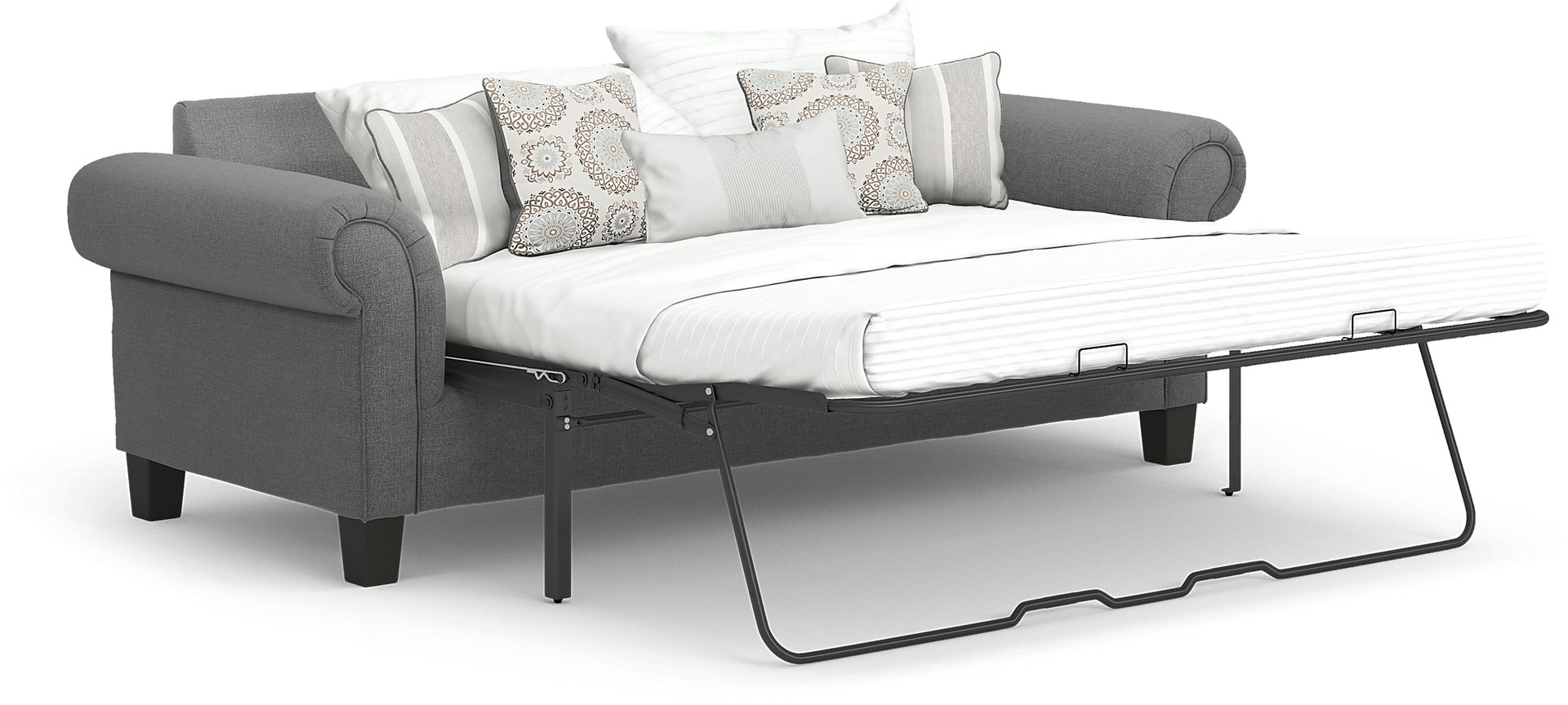 Pennington Gray 7 Pc Living Room with Gel Foam Sleeper Sofa - Image 3