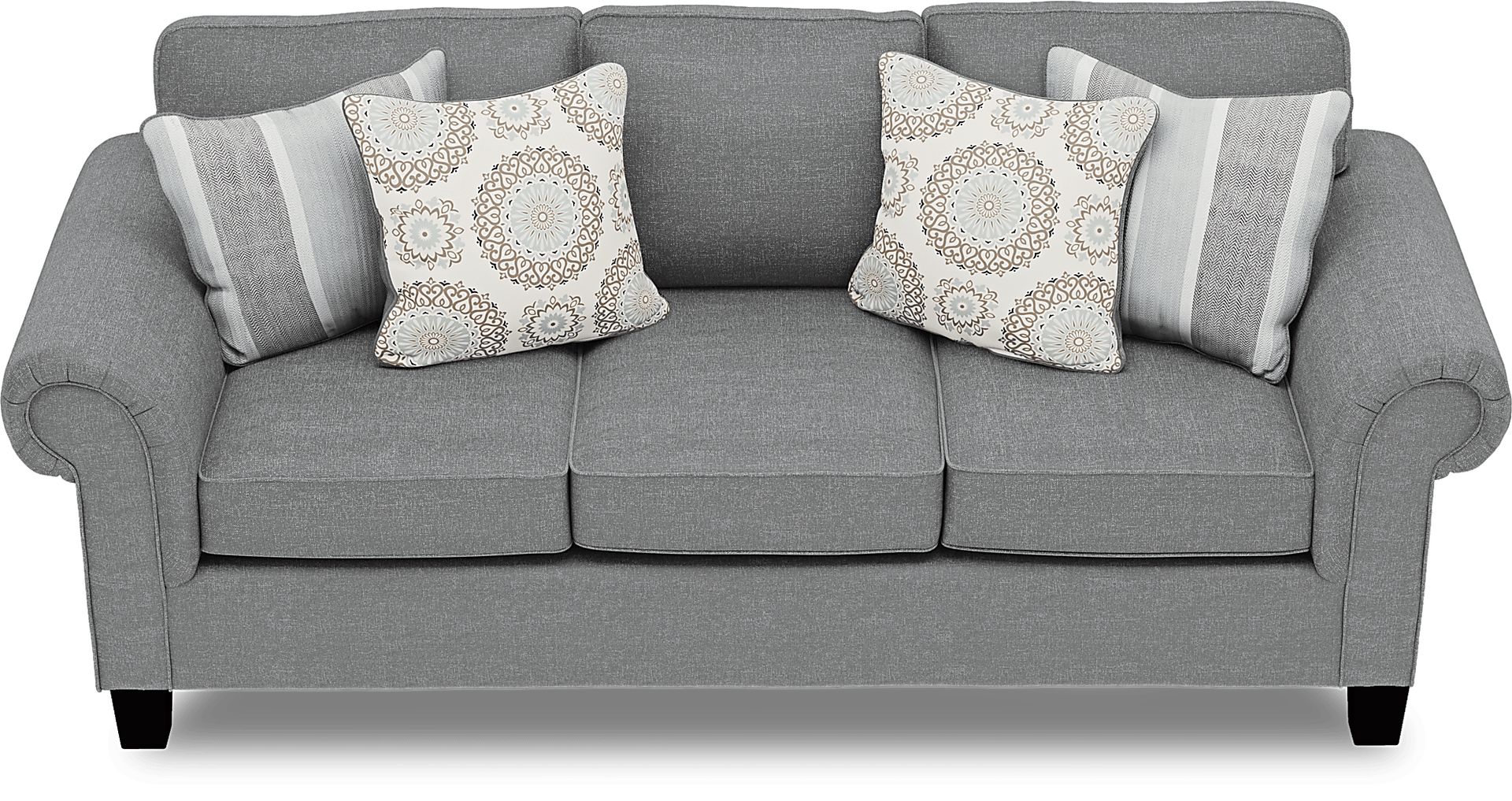 Pennington Gray 7 Pc Living Room with Gel Foam Sleeper Sofa - Image 5