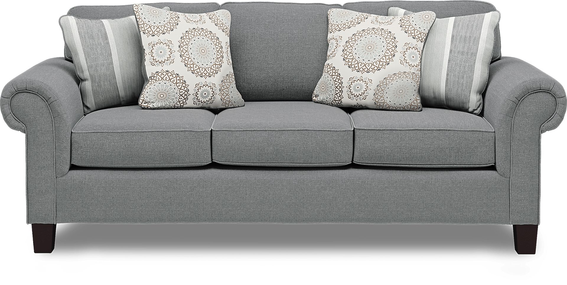 Pennington Gray 7 Pc Living Room with Gel Foam Sleeper Sofa - Image 2