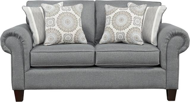 Pennington Gray 7 Pc Living Room with Gel Foam Sleeper Sofa - Thumbnail - Image 8