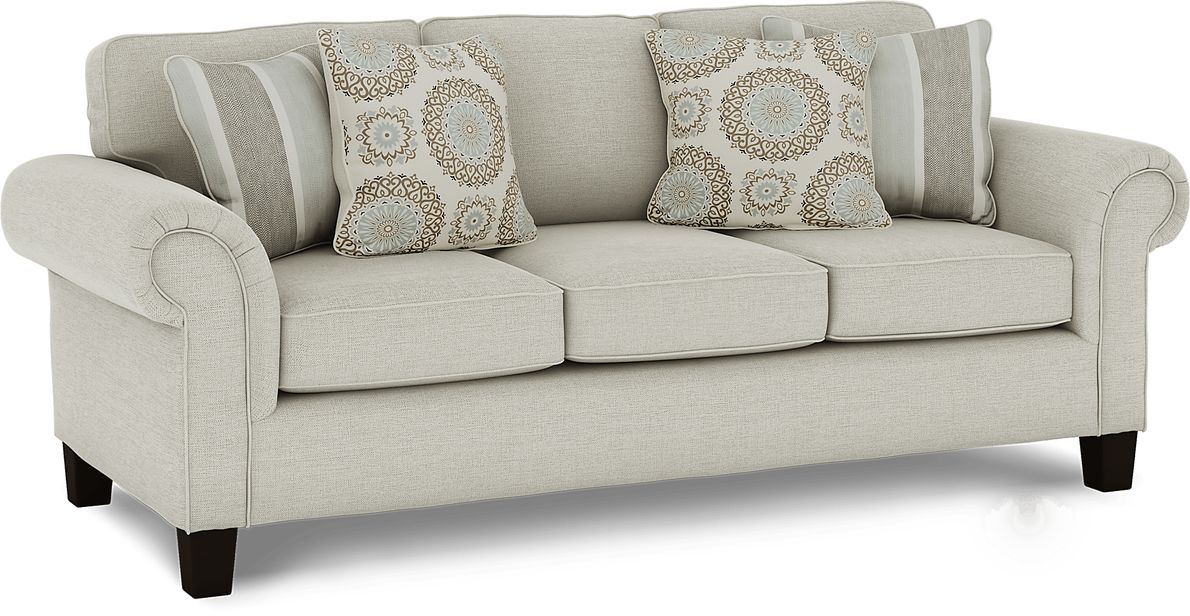 Pennington Sand 7 Pc Living Room with Gel Foam Sleeper Sofa Rooms To Go