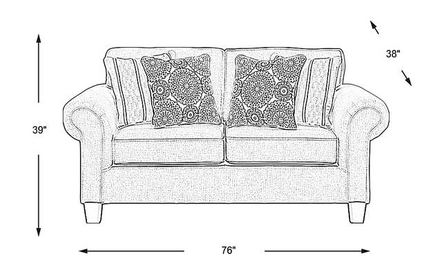 Dimension Image. Please refer to the Dimension Tab on this page for dimension details.