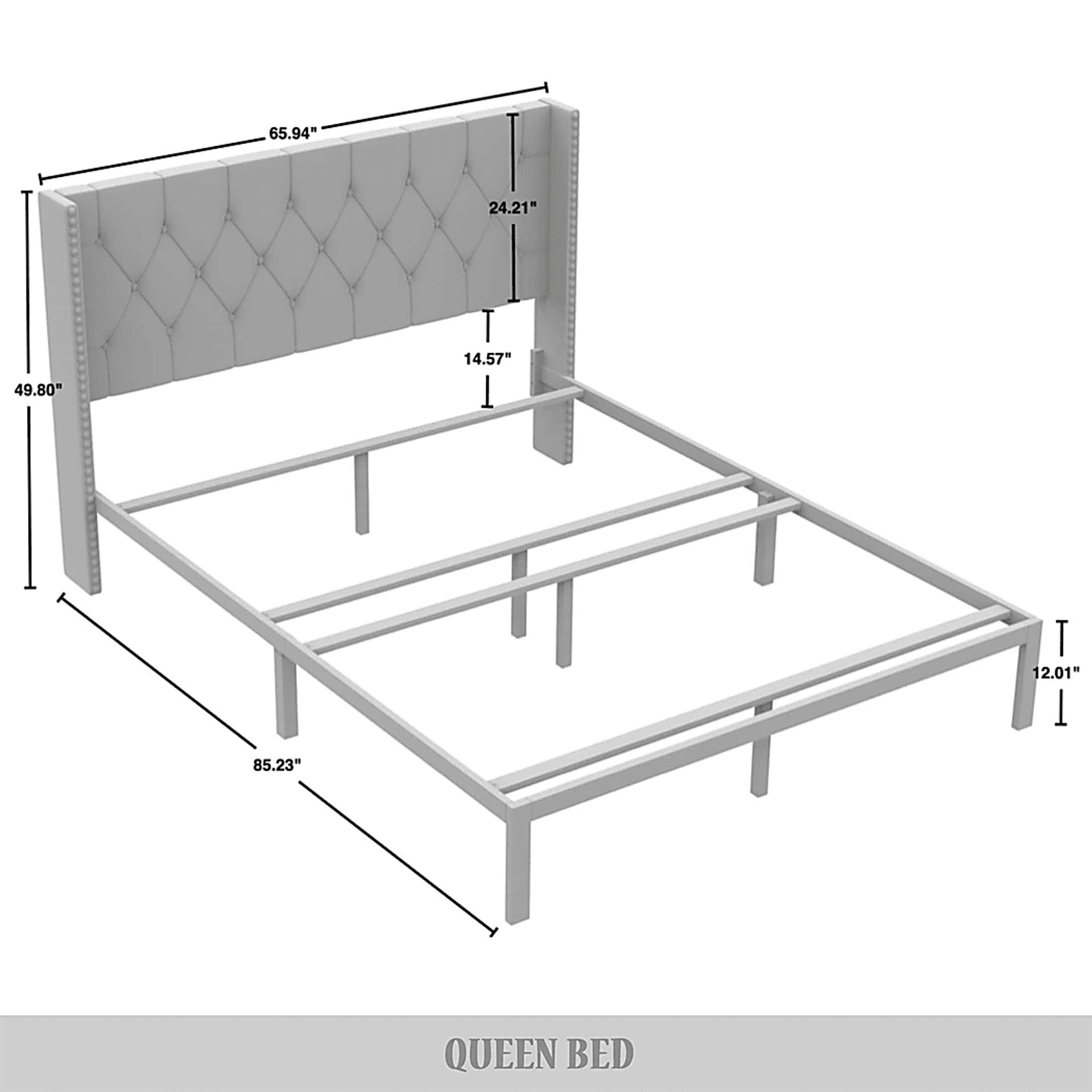 Penroselane Blue Queen with 2 Nightstands - Image 5