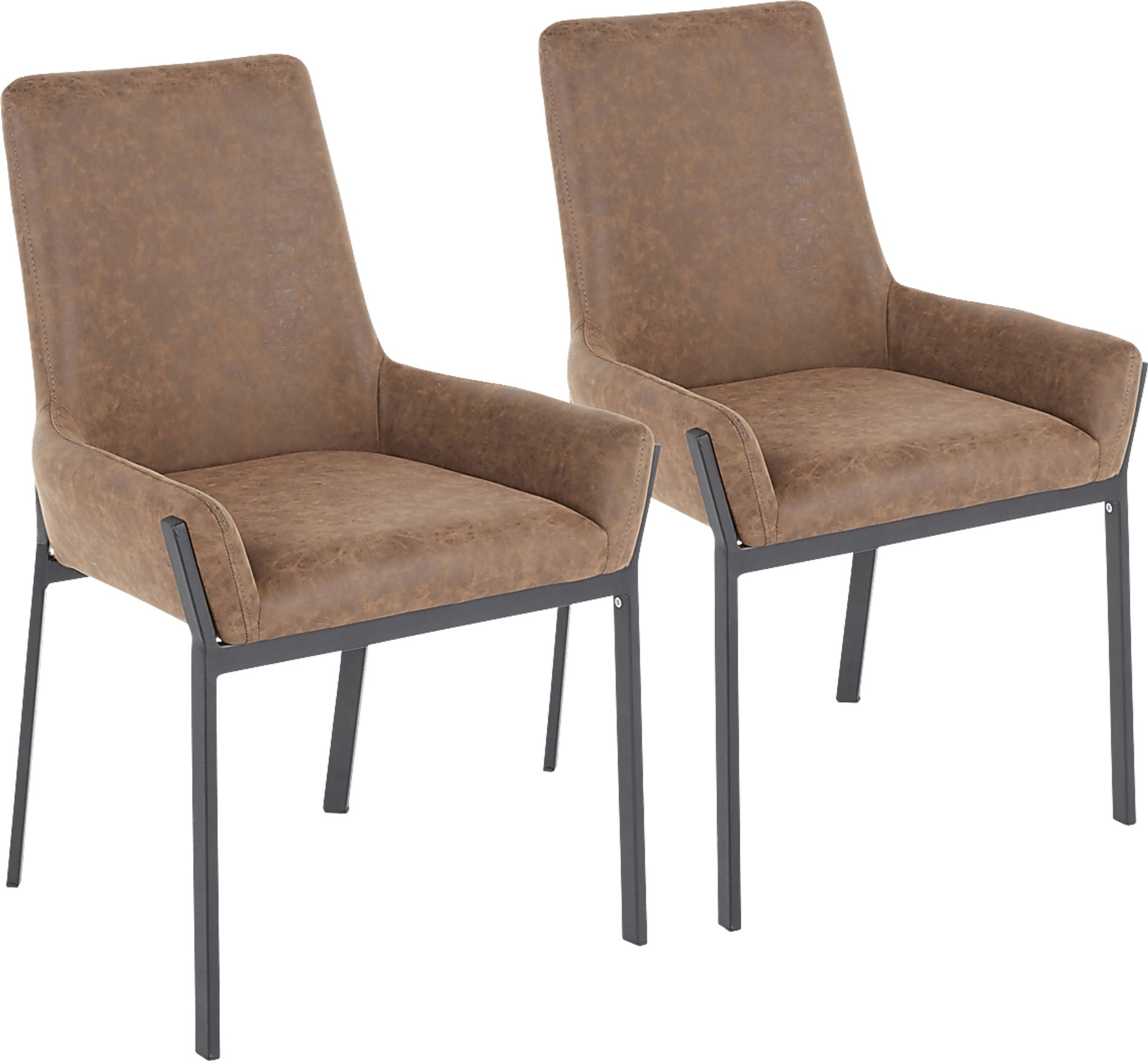 Pentland Brown Side Chair, Set of 2 - Image 1