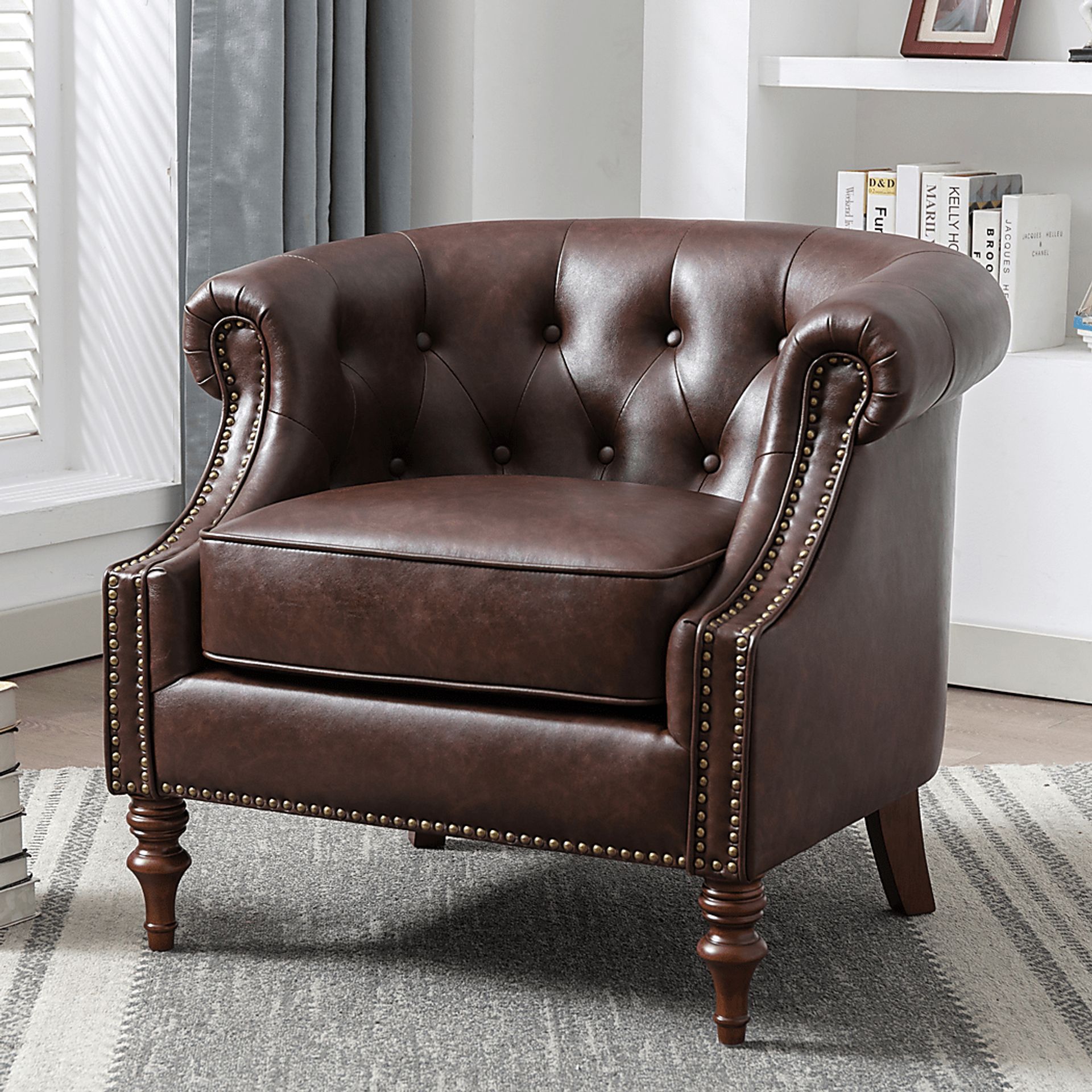 Pentro Brown Accent Chair - Image 14