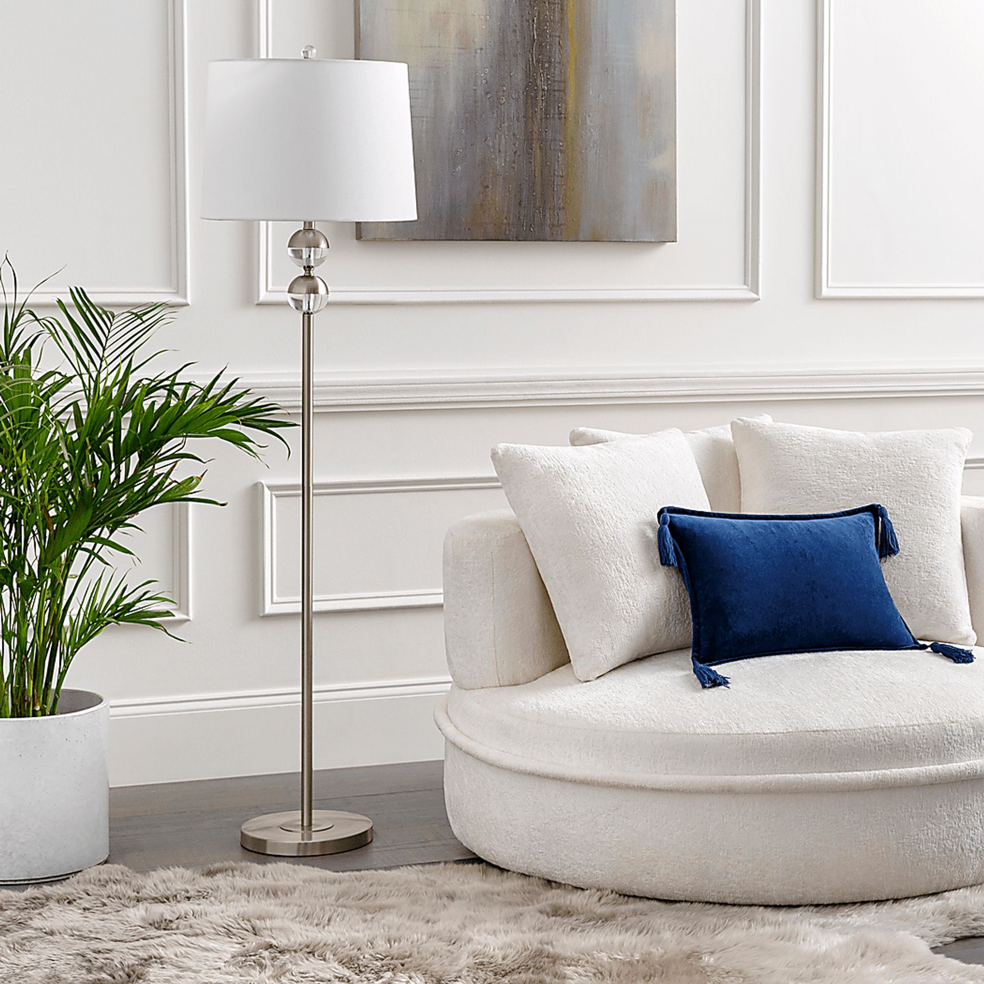 Peony Sea Silver Floor Lamp - Image 2