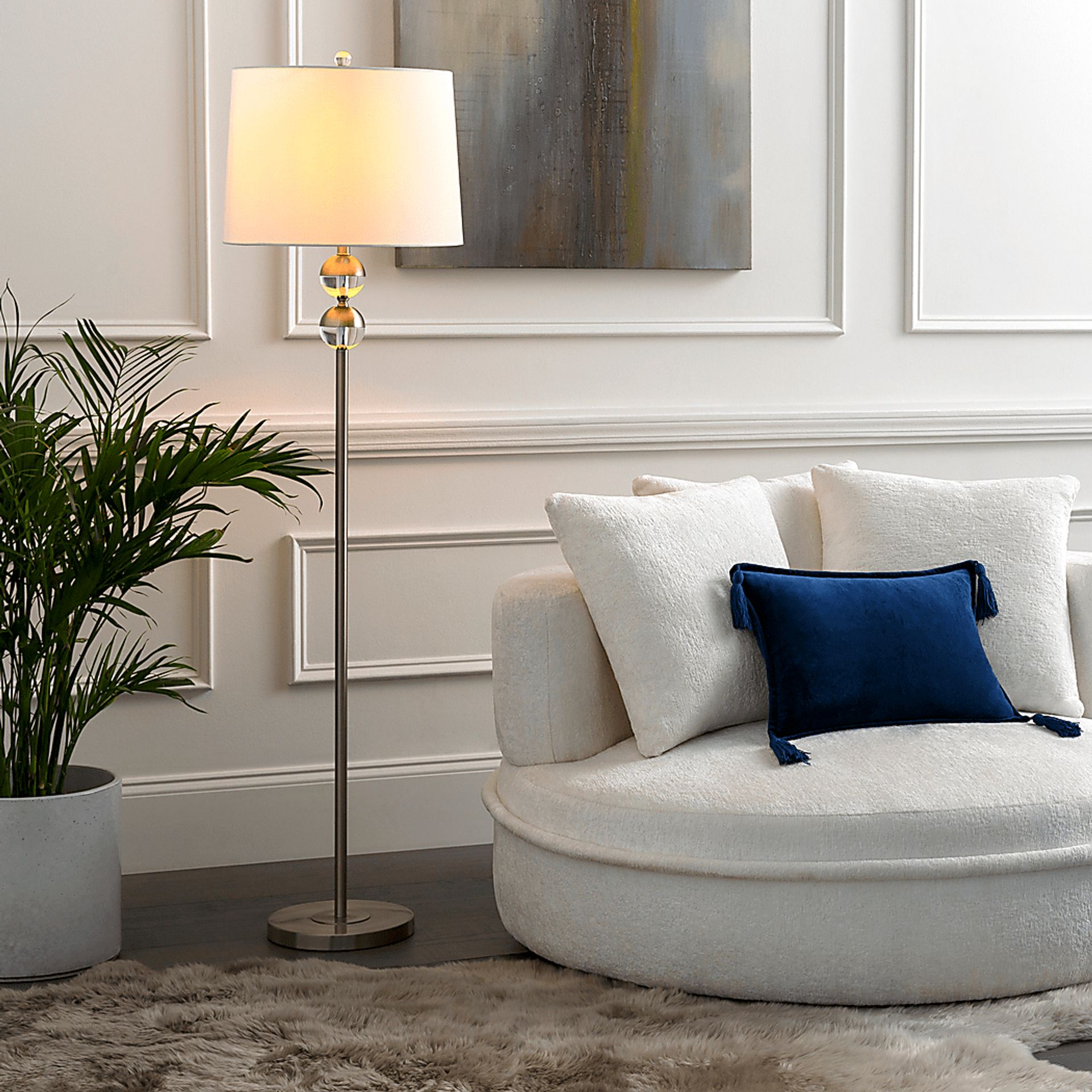 Peony Sea Silver Floor Lamp - Image 8