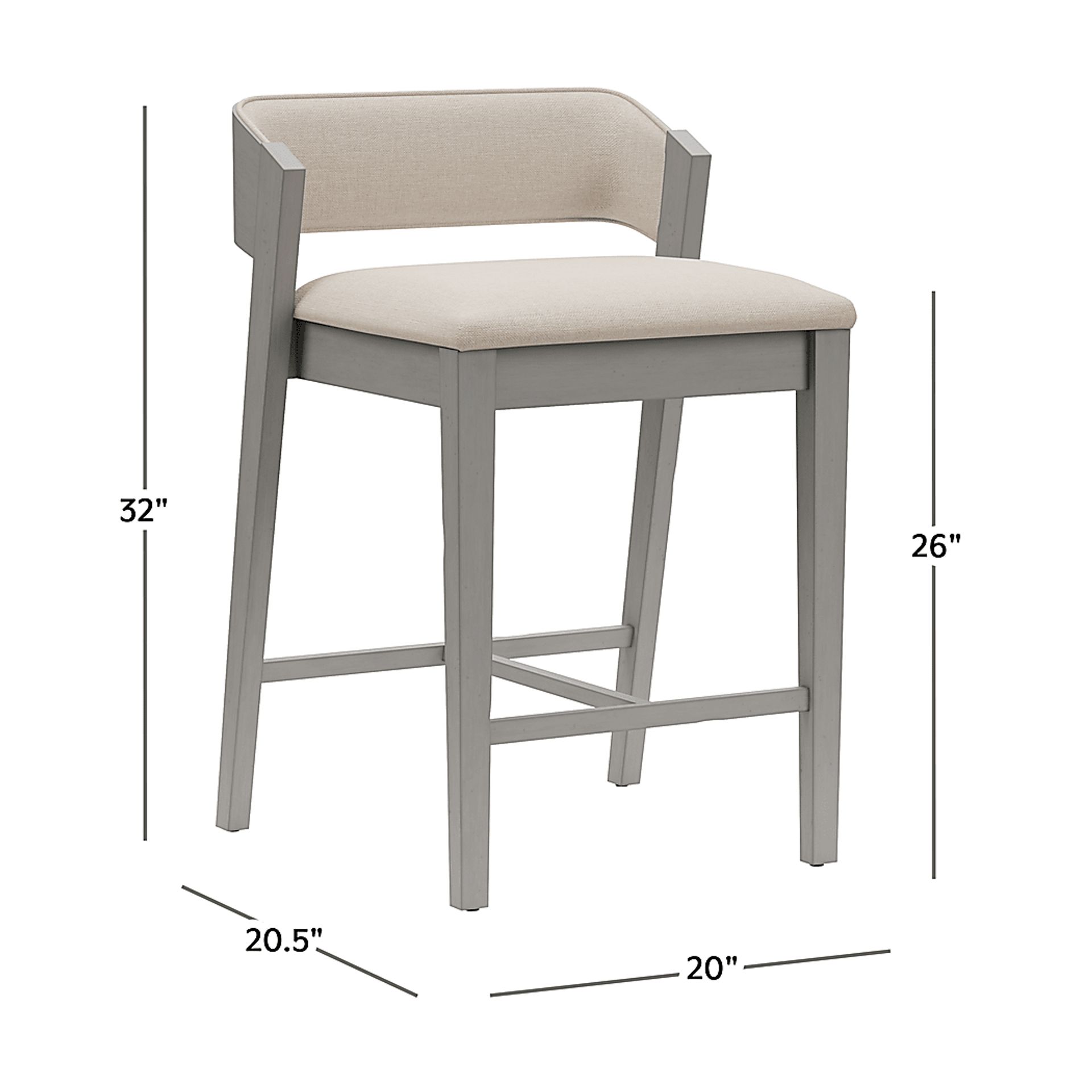 Pepperwoods Gray Counter Height Stool - Image 13