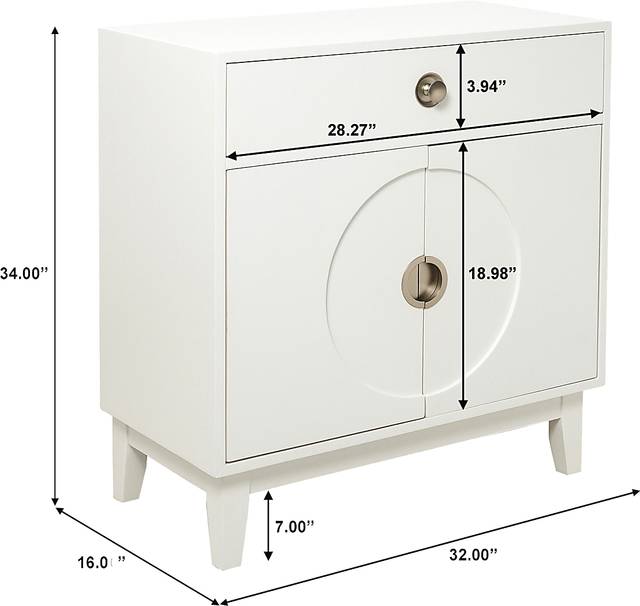 Peralto White Accent Cabinet - Thumbnail - Image 5