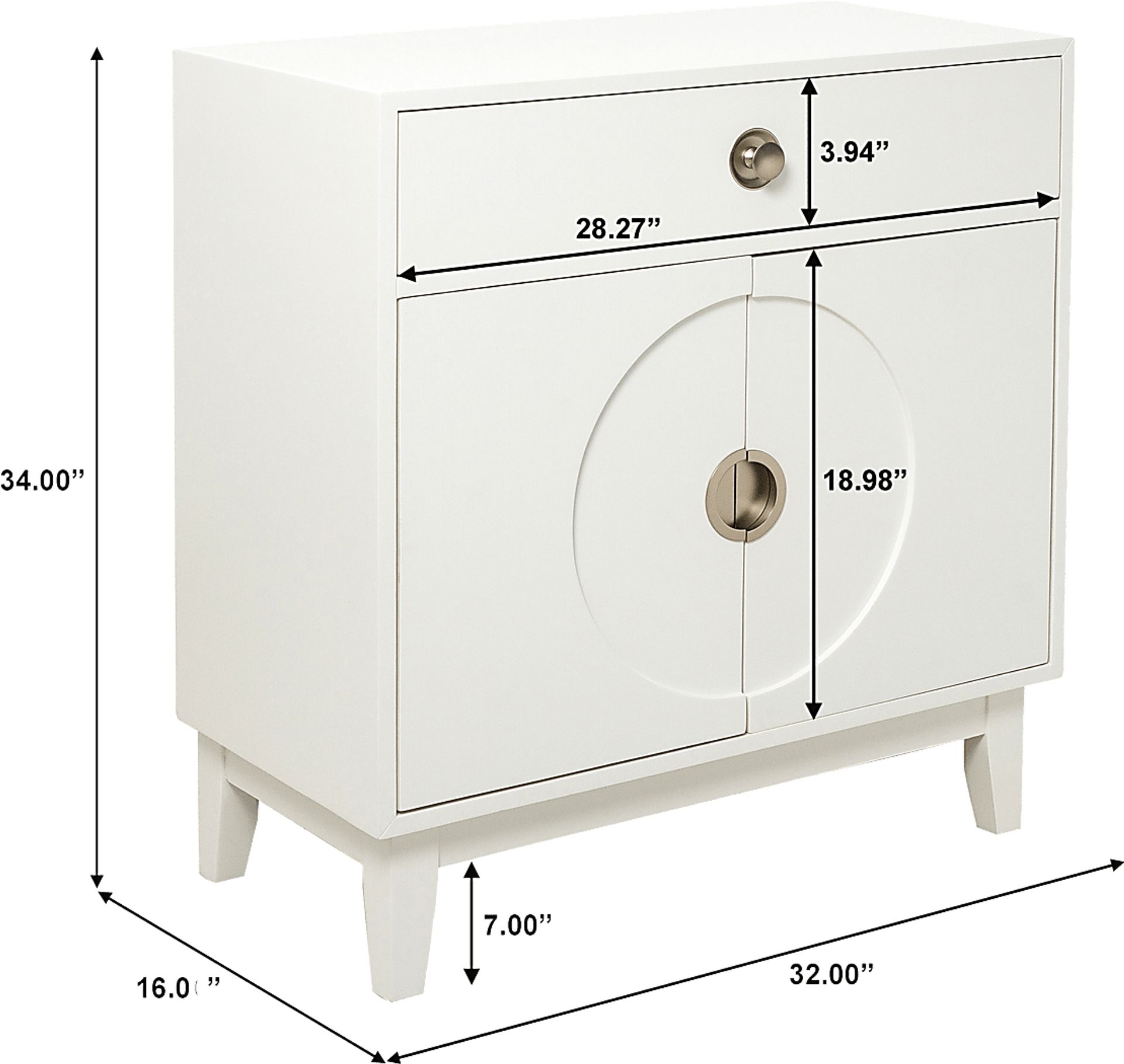 Peralto White Accent Cabinet - Image 5