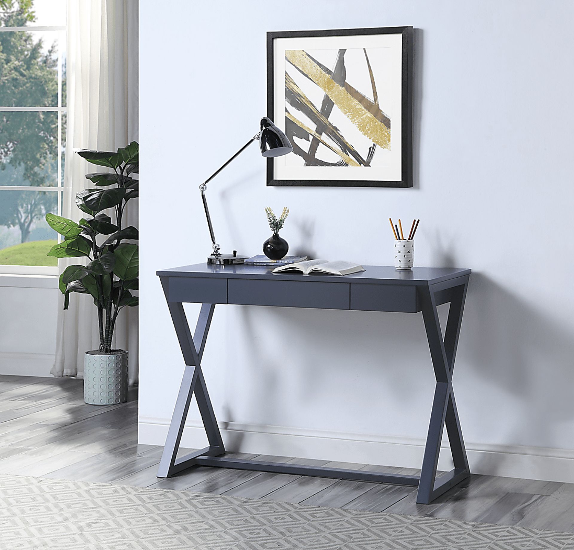 Percey Black Desk - Image 5