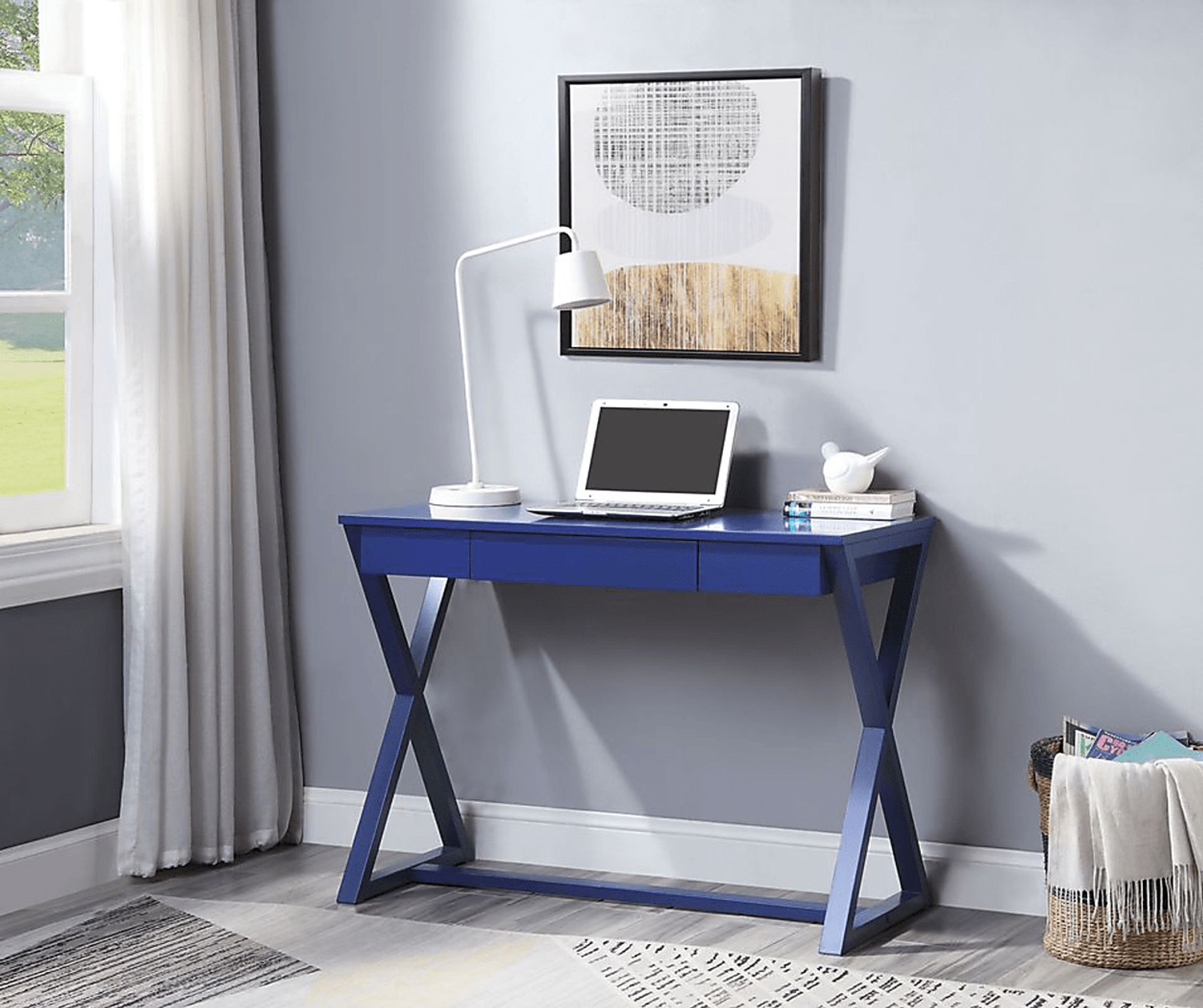 Percey Blue Desk - Image 5