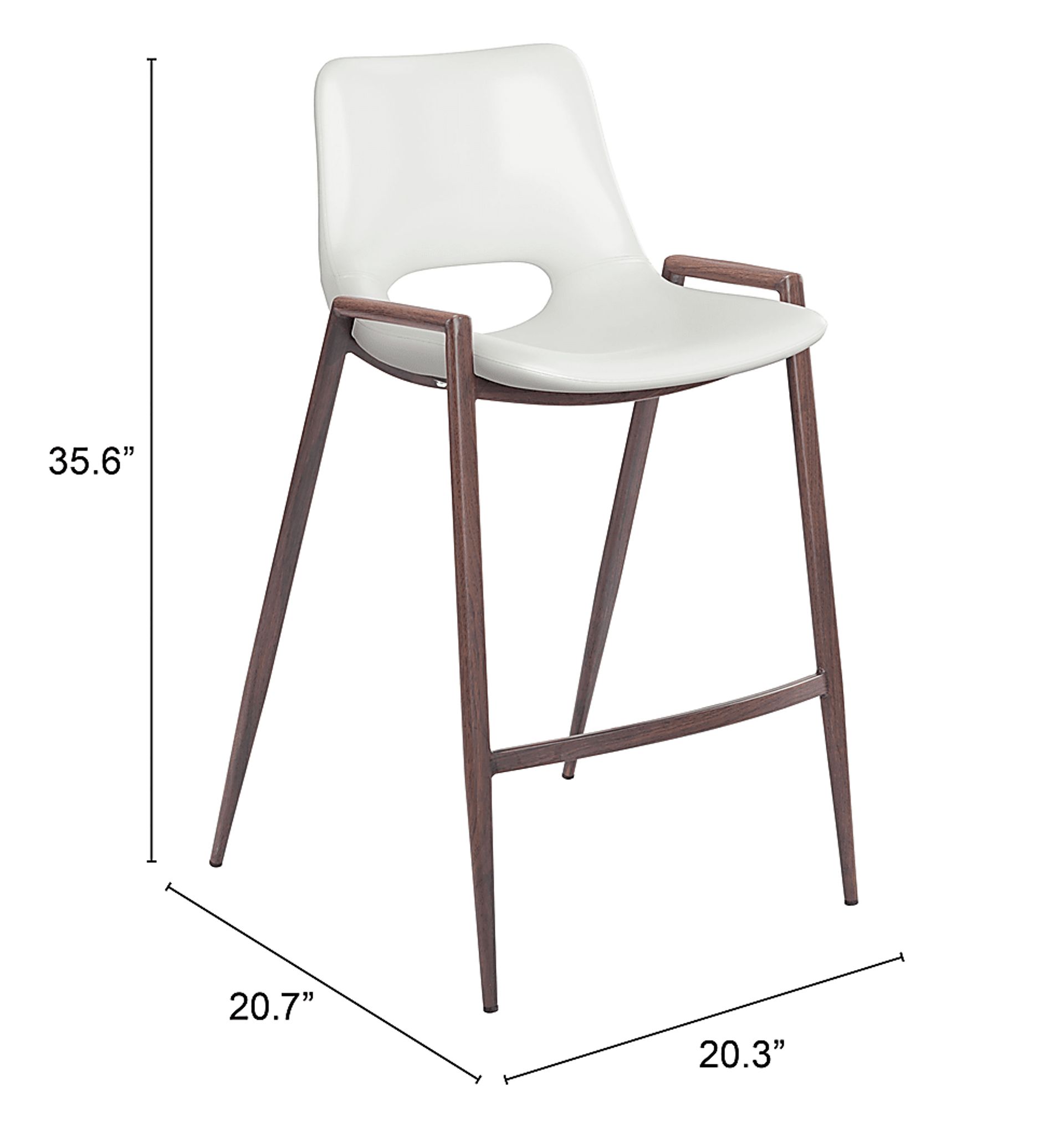 Percheron White Counter Height Stool, Set of 2 - Image 6